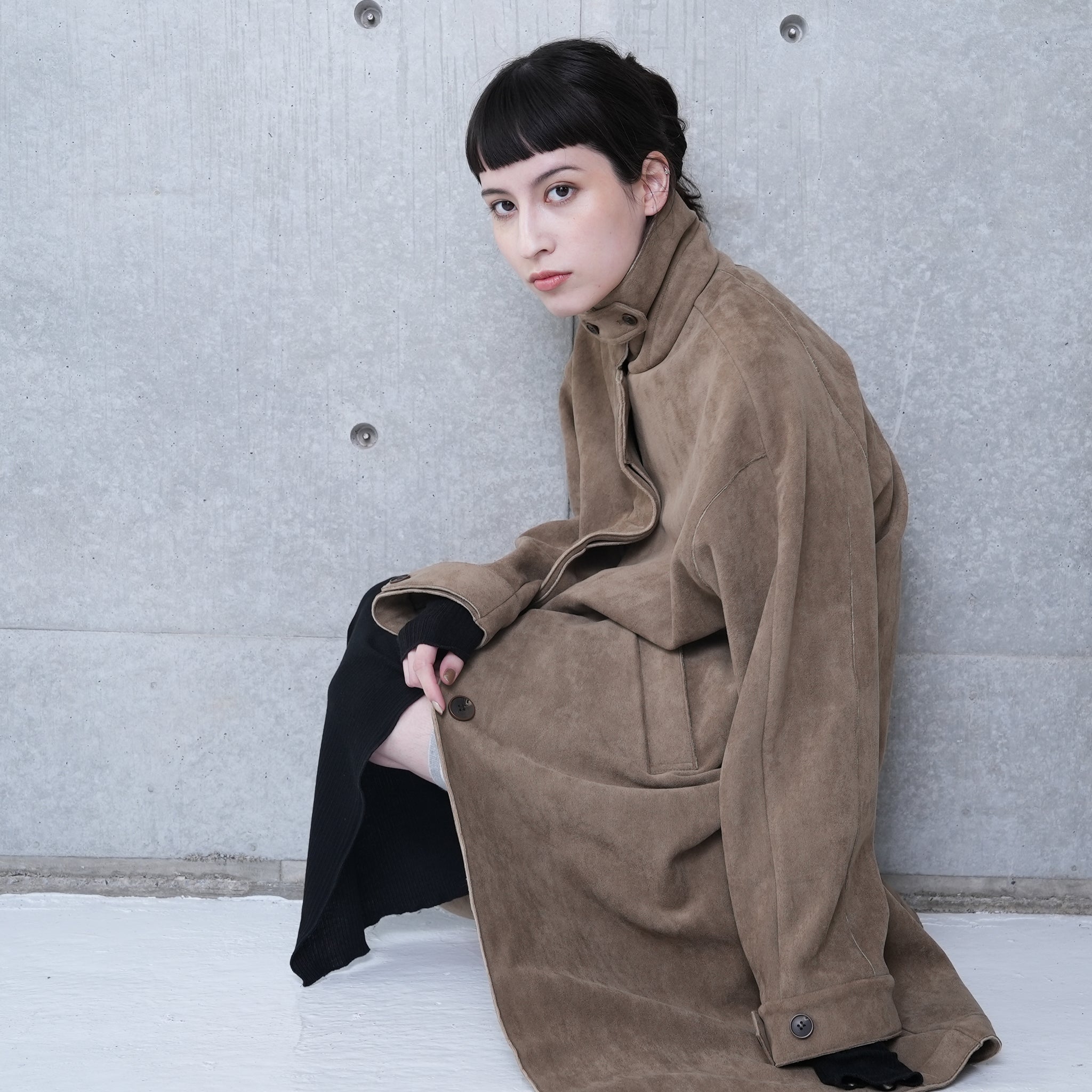 BALMACAAN COAT CHIN STRAP | Color_Khaki | No_252-425_khaki【CaRouseLamBRa_ケラウズランブラ】