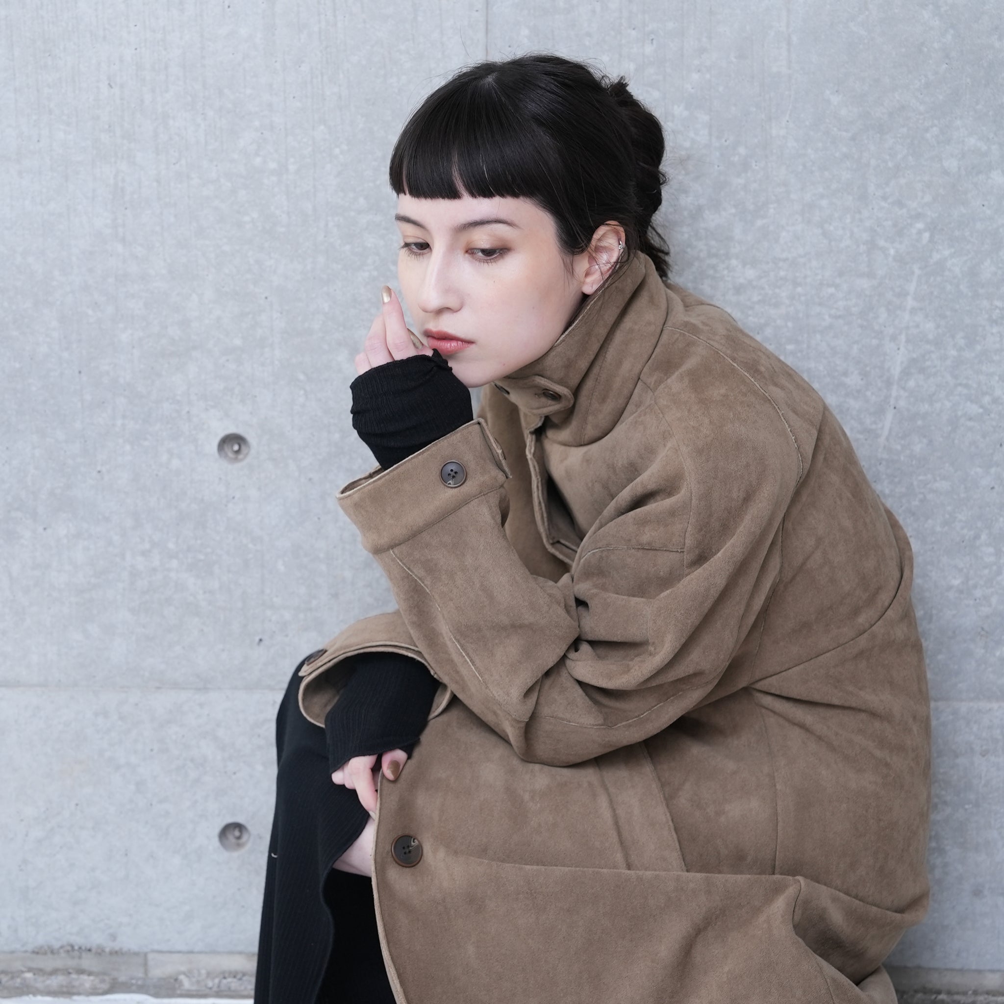 BALMACAAN COAT CHIN STRAP | Color_Khaki | No_252-425_khaki【CaRouseLamBRa_ケラウズランブラ】