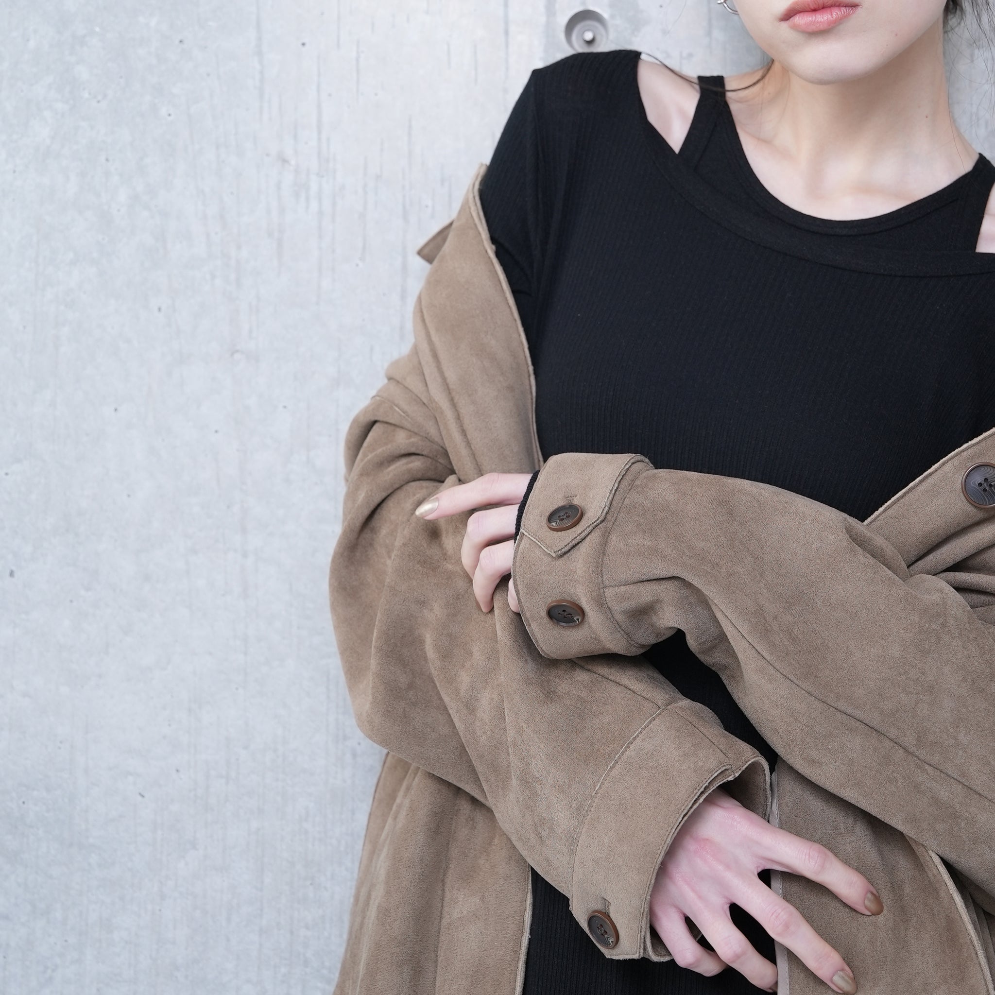 BALMACAAN COAT CHIN STRAP | Color_Khaki | No_252-425_khaki【CaRouseLamBRa_ケラウズランブラ】