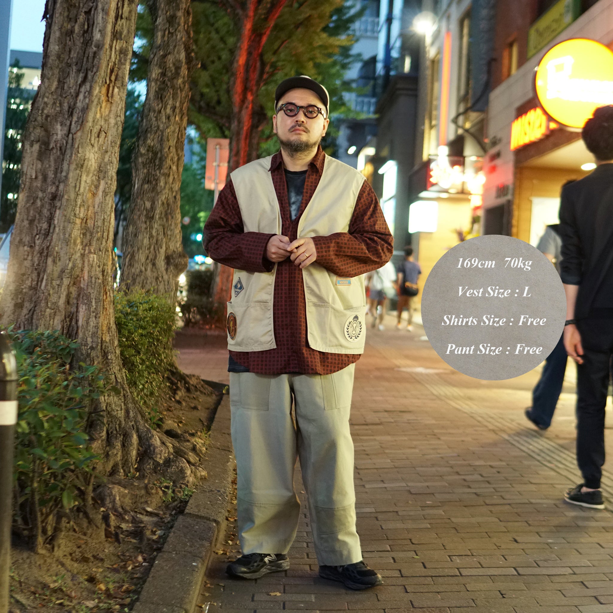 23#01373-7010 | BOYSCOUT VEST-PATCHES | Color:ベージュ【MINAMI ANDERSON_ミナミアンダーソン】
