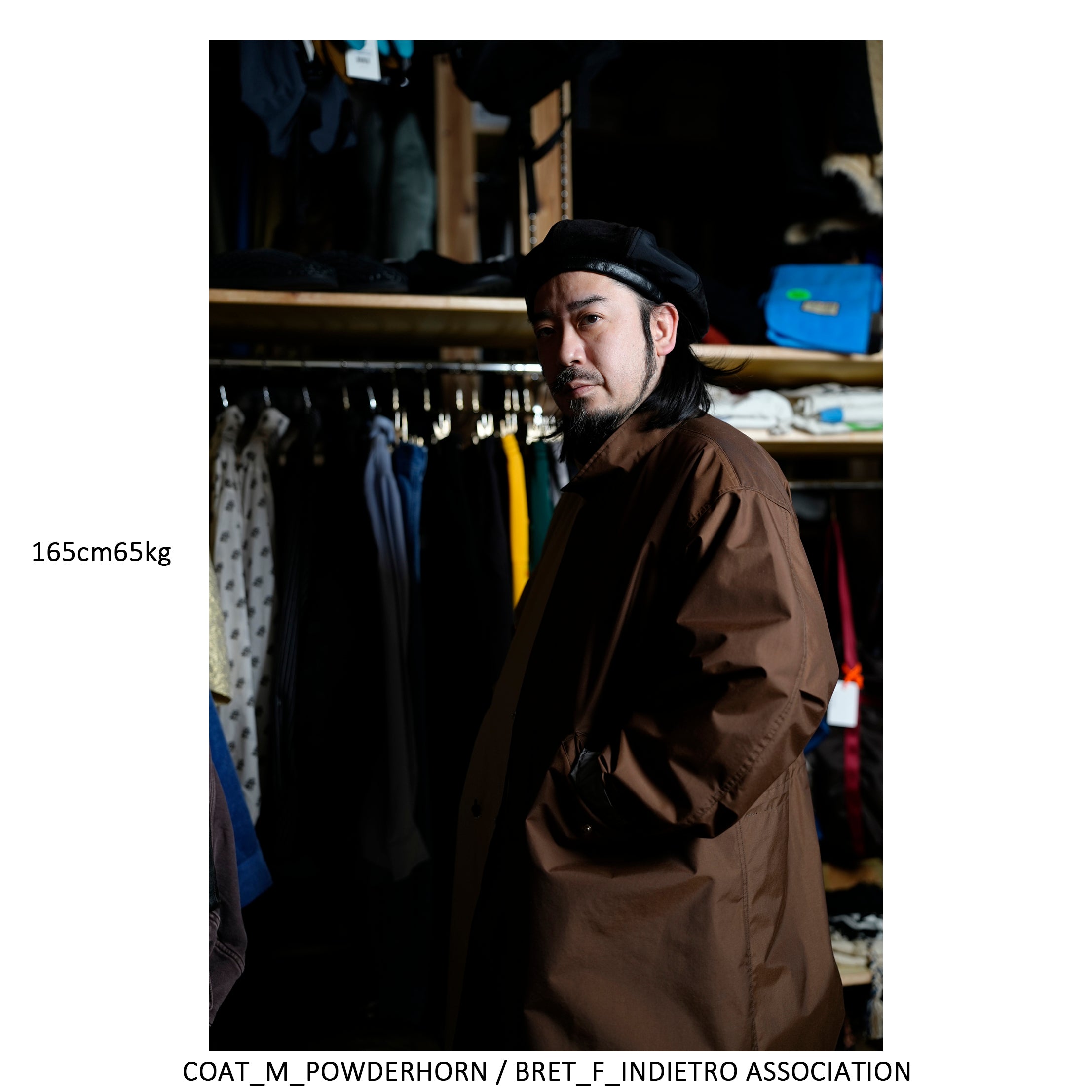 PH24FW-006_Brown/Beige | P.H. M. MOD’S COAT | Color:Brown/Beige【POWDERHORN MOUNTAINEERING_パウダーホーンマウンテニアリング】