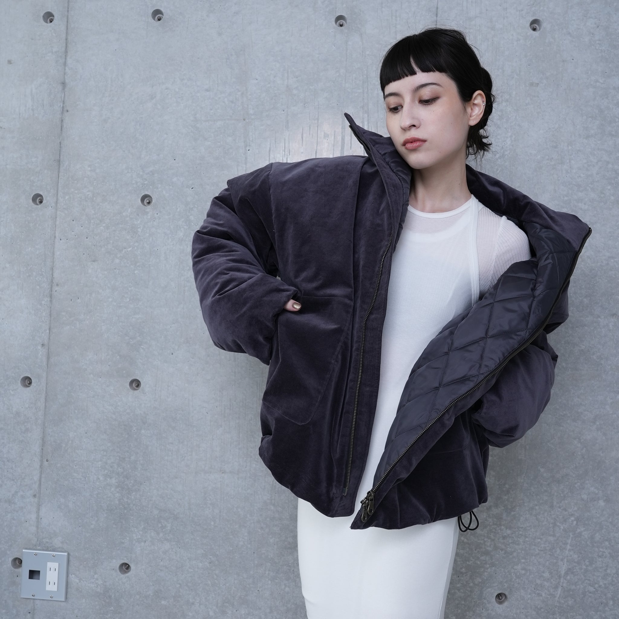 MONSTER PADDING VENT. JK | Color_Charcoal | No_252-414_charcoal【CaRouseLamBRa_ケラウズランブラ】