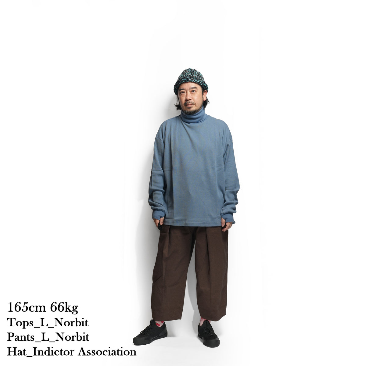 Turtleneck Knit ※Made In JAPAN – Blue | NORBIT