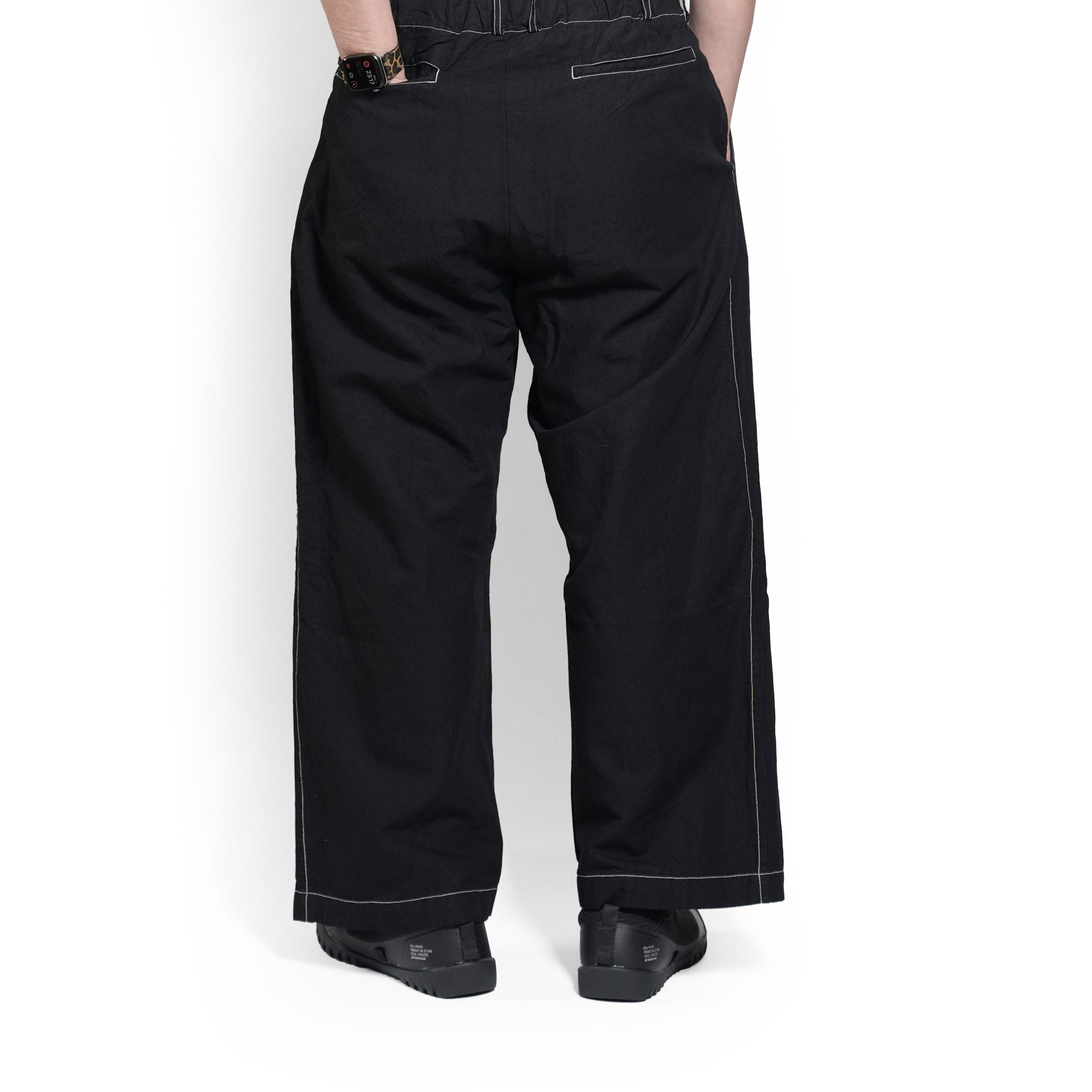 BAGS EASY WIDE PANTS-CHAMBRAY – Black | BE-02_Black|CATTA SHIRTS