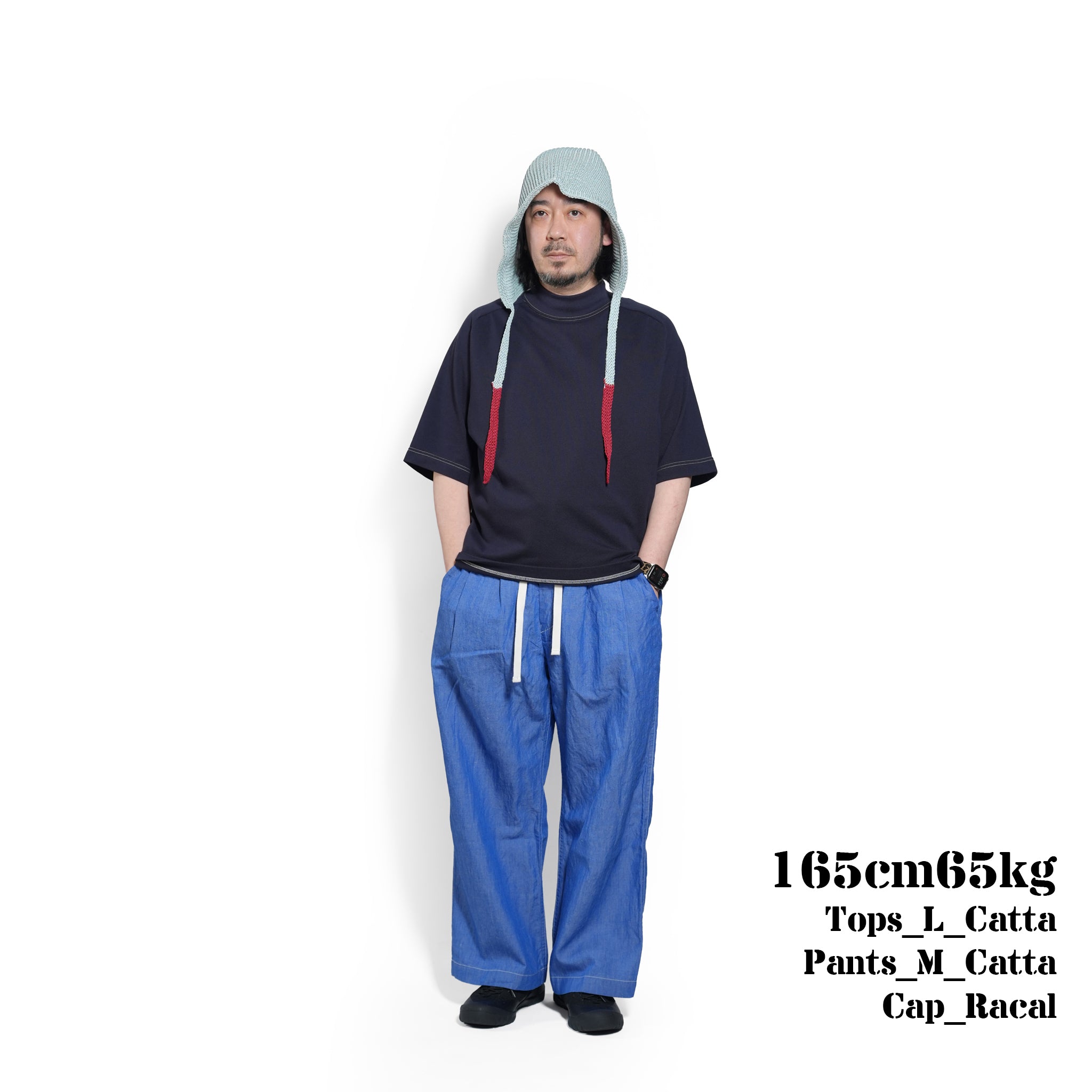 BAGS EASY WIDE PANTS-CHAMBRAY – Blue | BE-02_Blue|CATTA SHIRTS