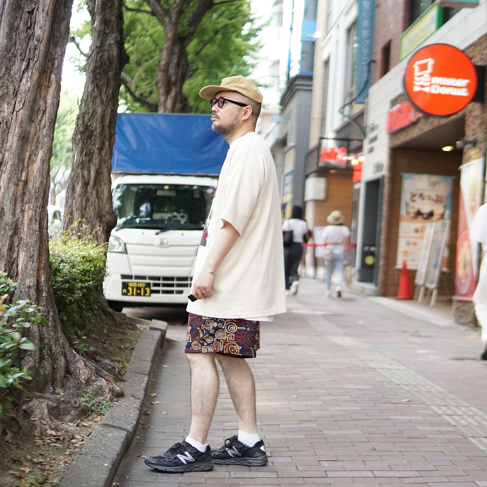 M31351-4 | Easy Baggy Shorts w/ Quick Release Buckle | Color:Shawn Print【MONITALY_モニタリー】
