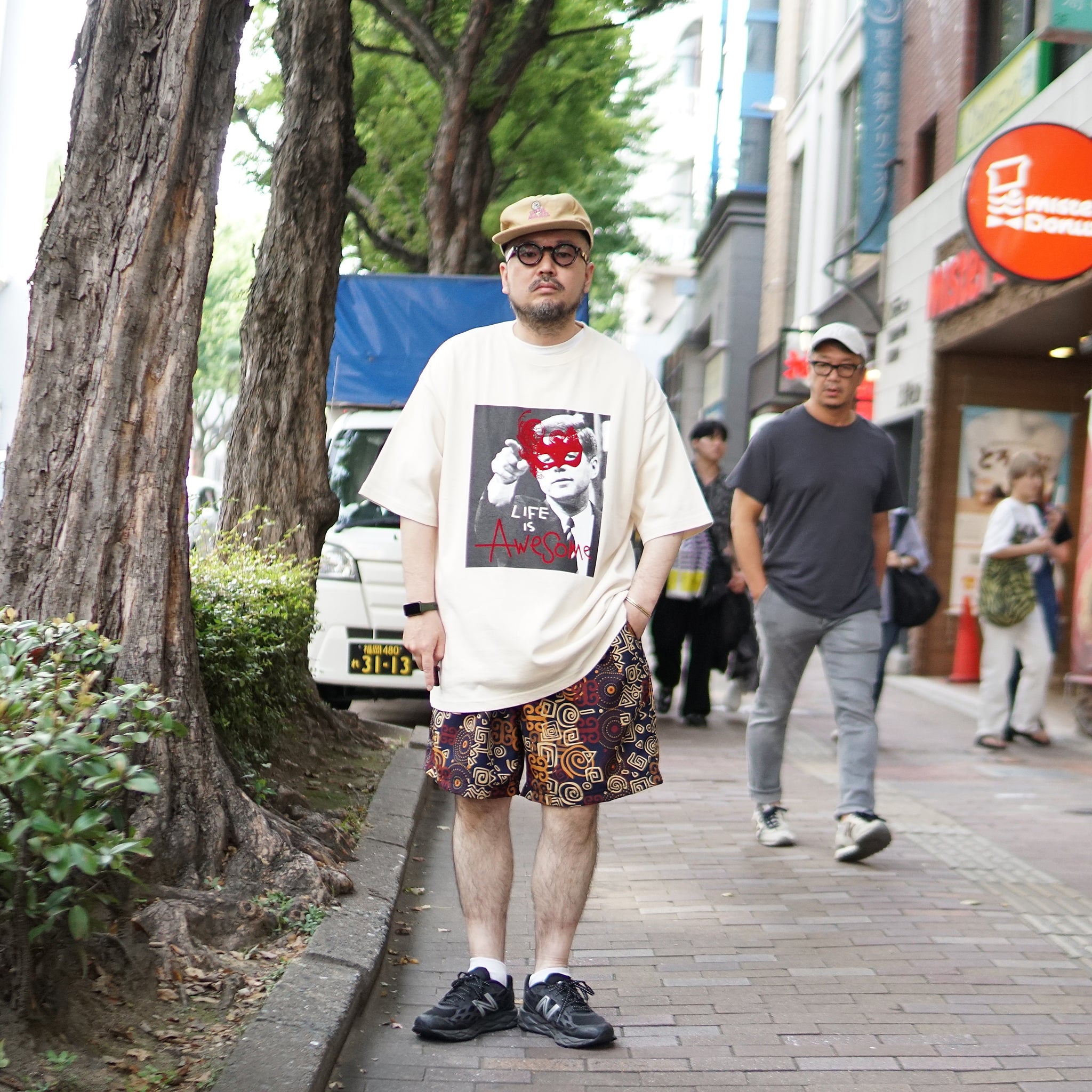 M31351-4 | Easy Baggy Shorts w/ Quick Release Buckle | Color:Shawn Print【MONITALY_モニタリー】
