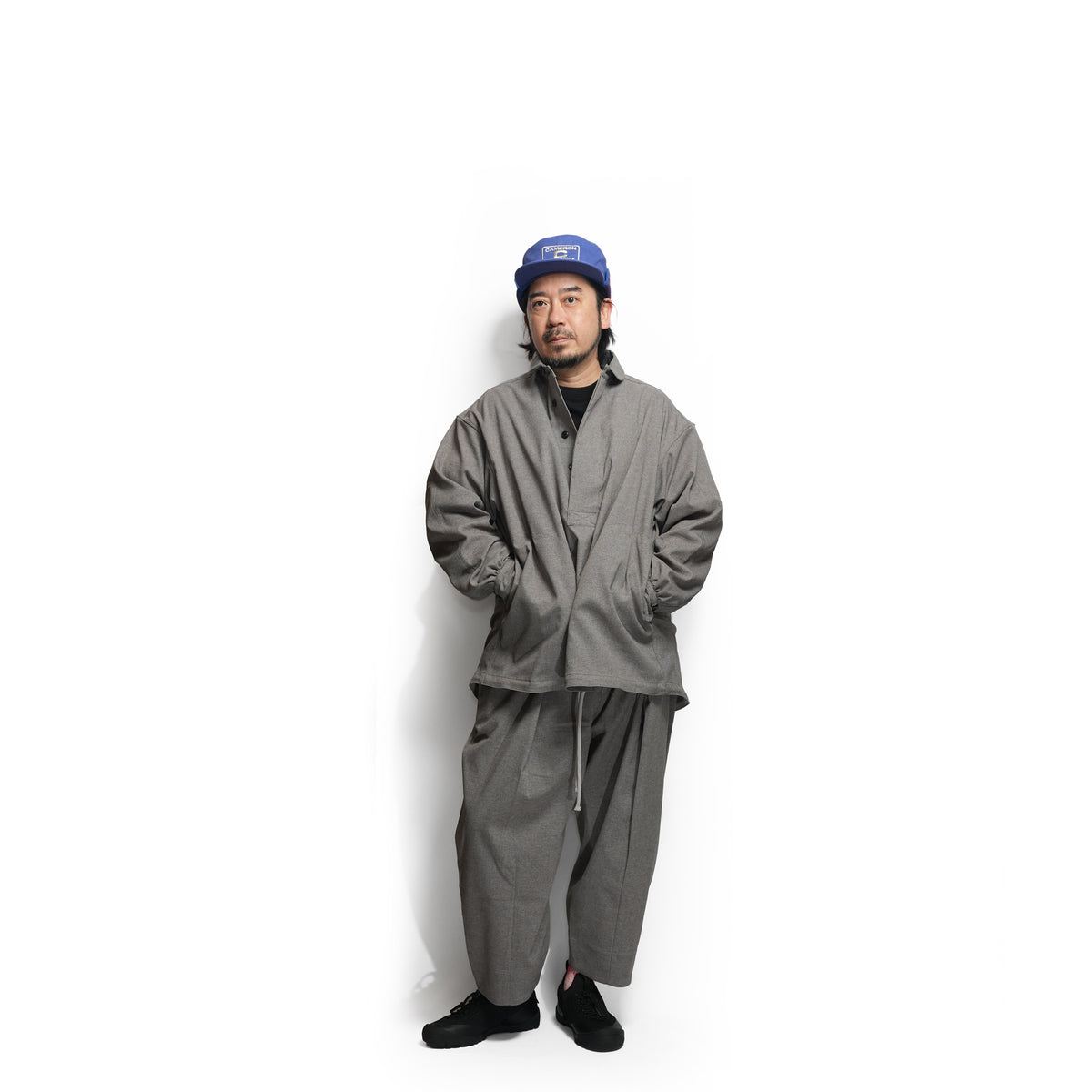 Tech Wool Cropped Easy Pants ※Made In JAPAN – Gray | NORBIT