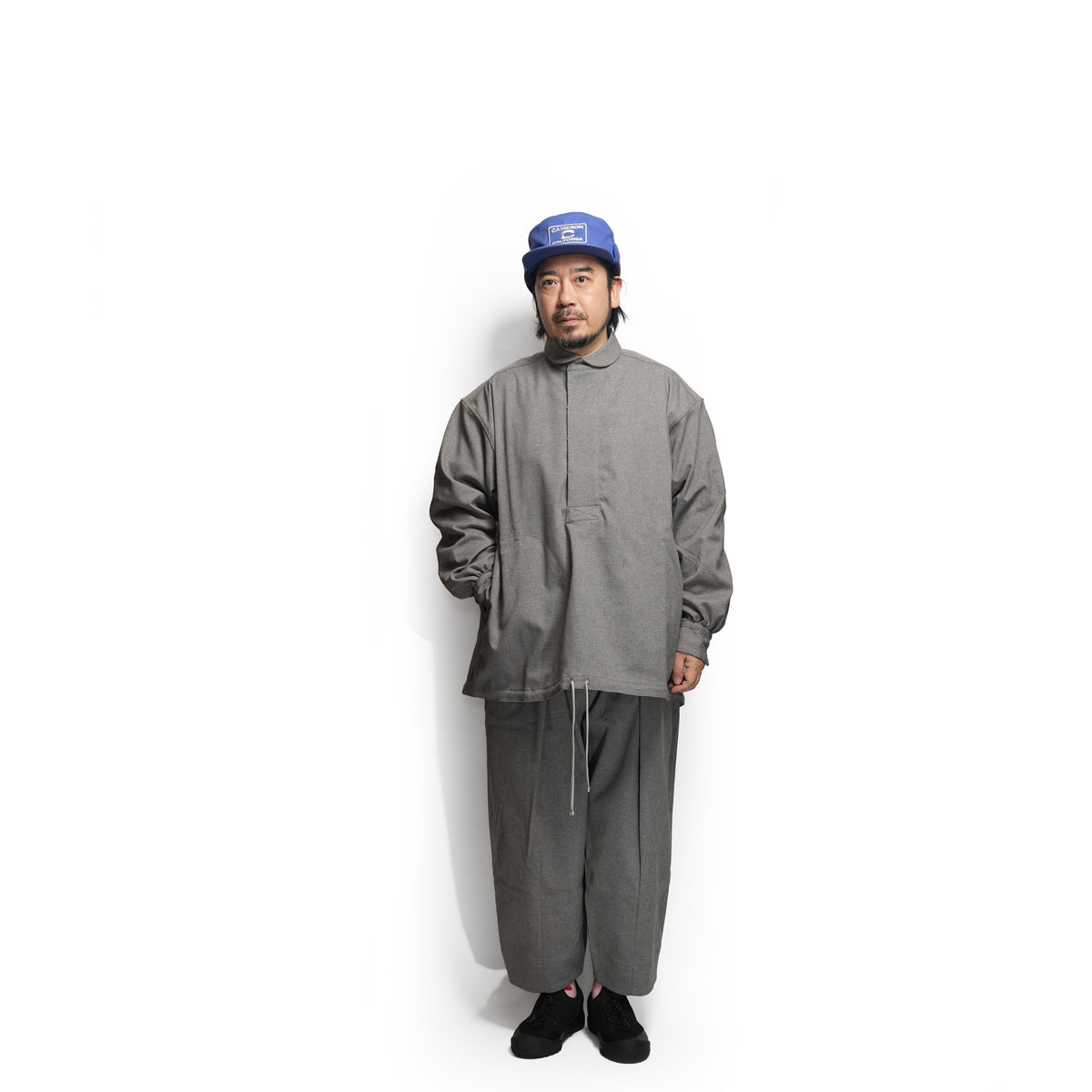Tech Wool Pullover Shirts ※Made In JAPAN – Gray | NORBIT