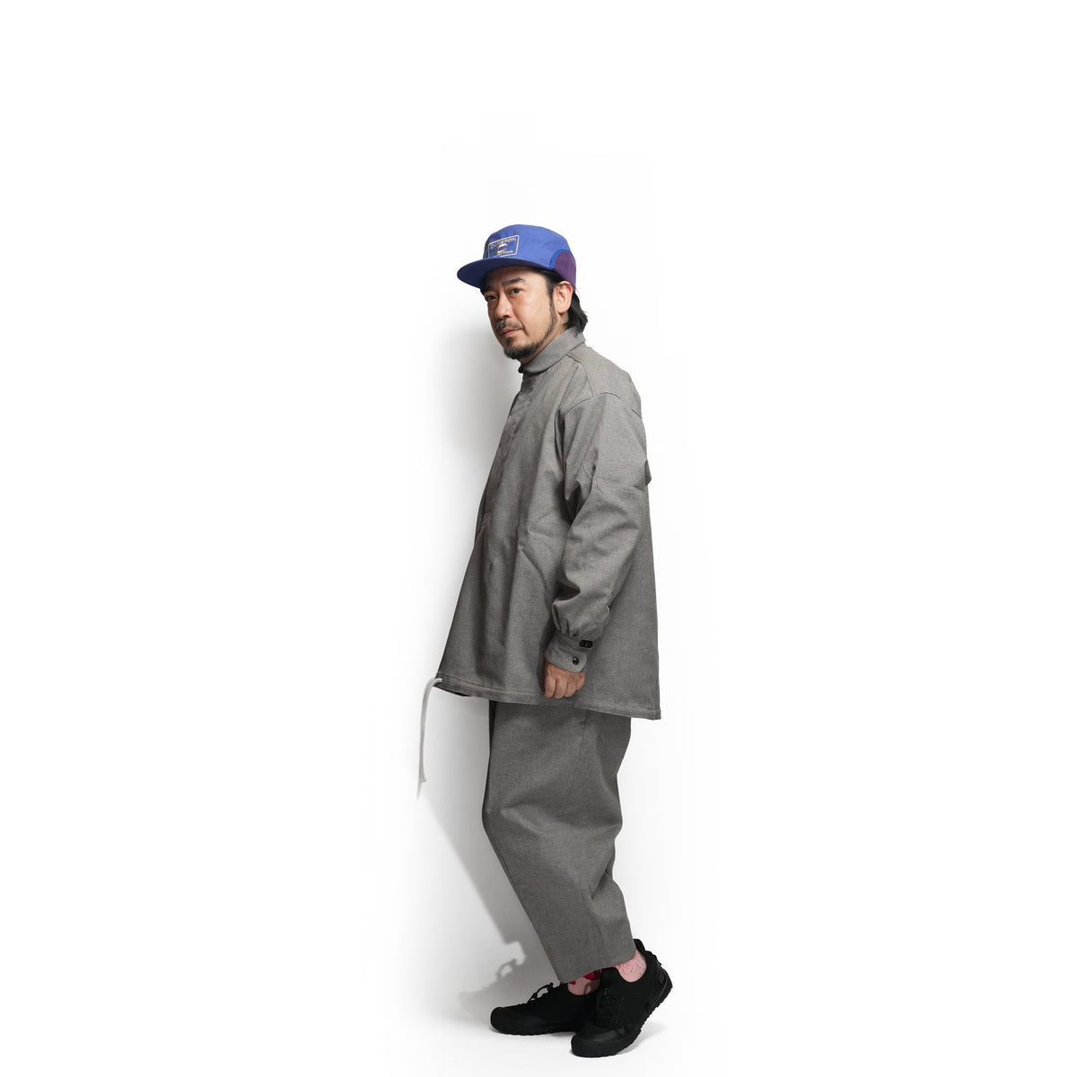Tech Wool Cropped Easy Pants ※Made In JAPAN – Gray | NORBIT