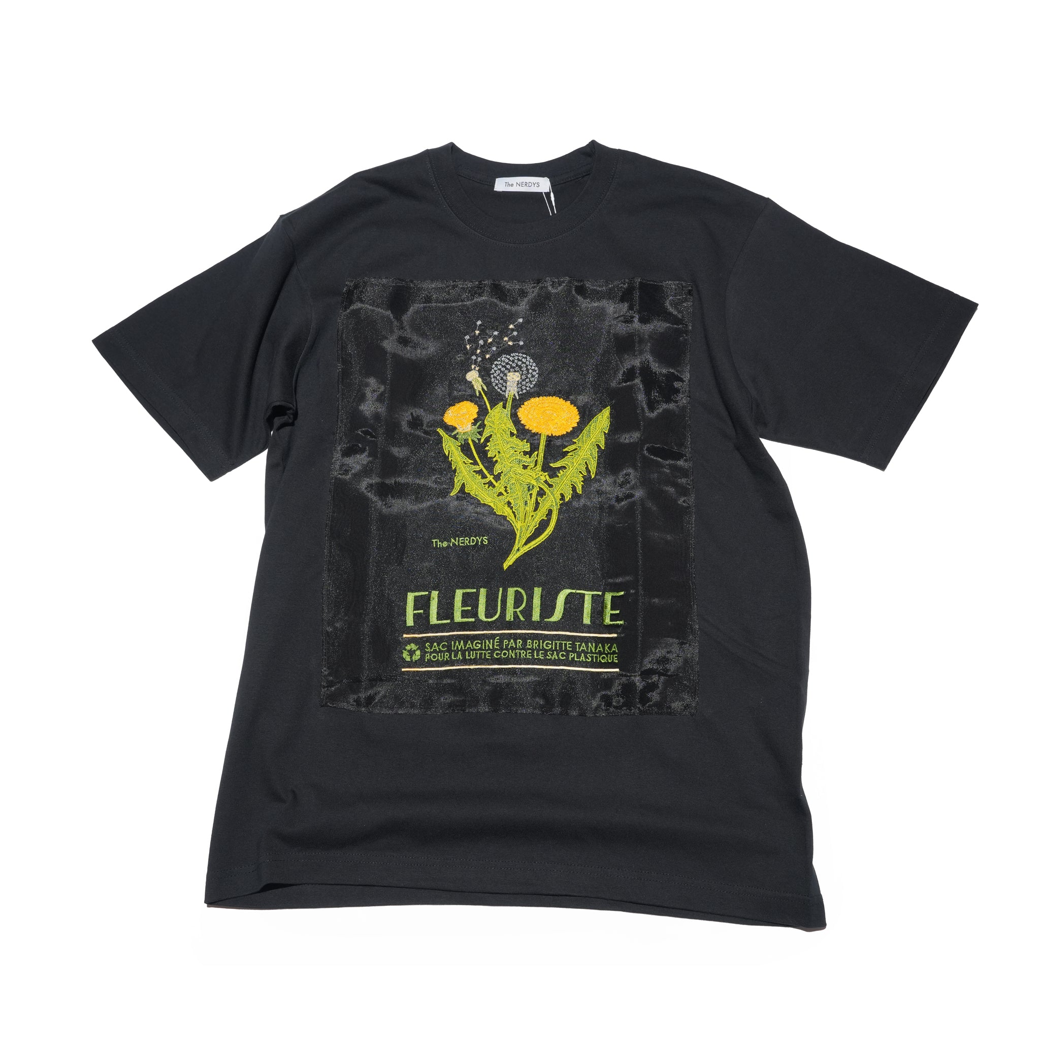 Brigitte Tanaka × The NERDYS FLEURISTE T-shirt – Black | The NERDYS