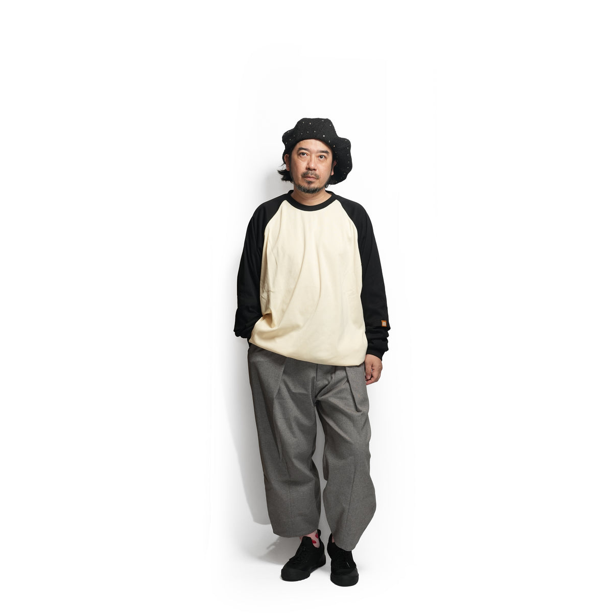 GMLR | Raglan Layered Long-Sleeve T-Shirt – Black | GAMELRA