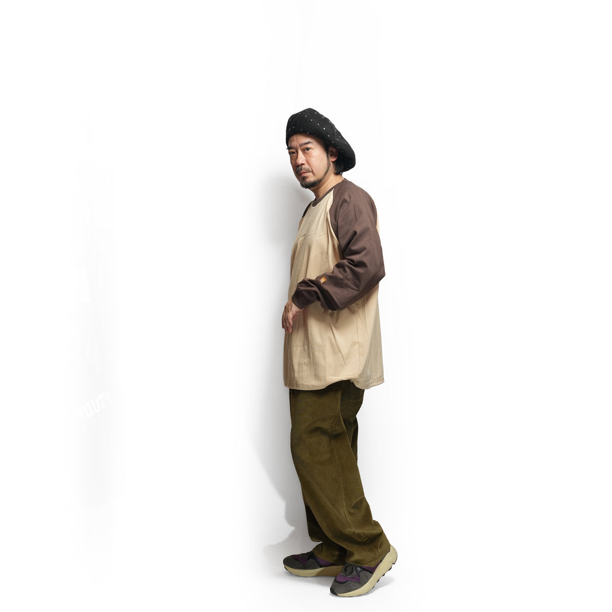 GMLR | Raglan Layered Long-Sleeve T-Shirt – Brown | GAMELRA