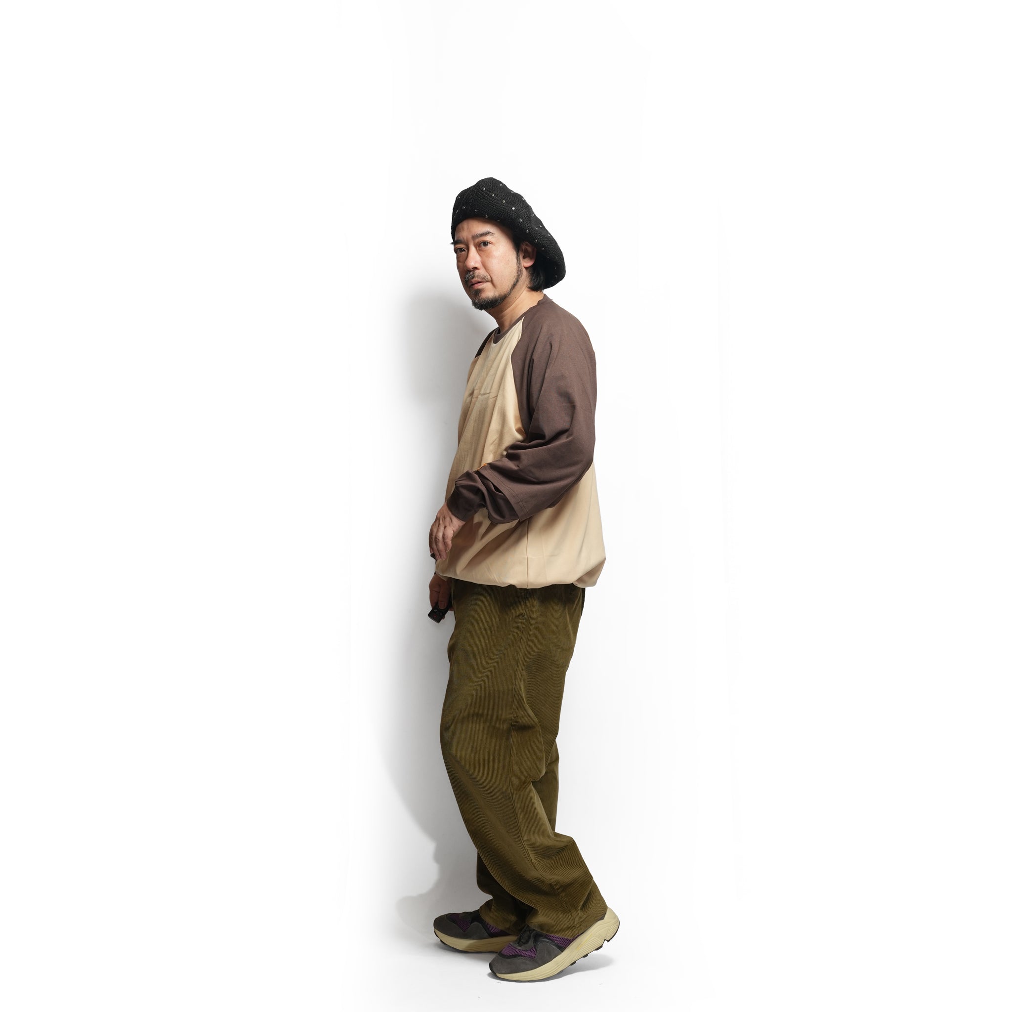 GMLR | Raglan Layered Long-Sleeve T-Shirt – Brown | GAMELRA