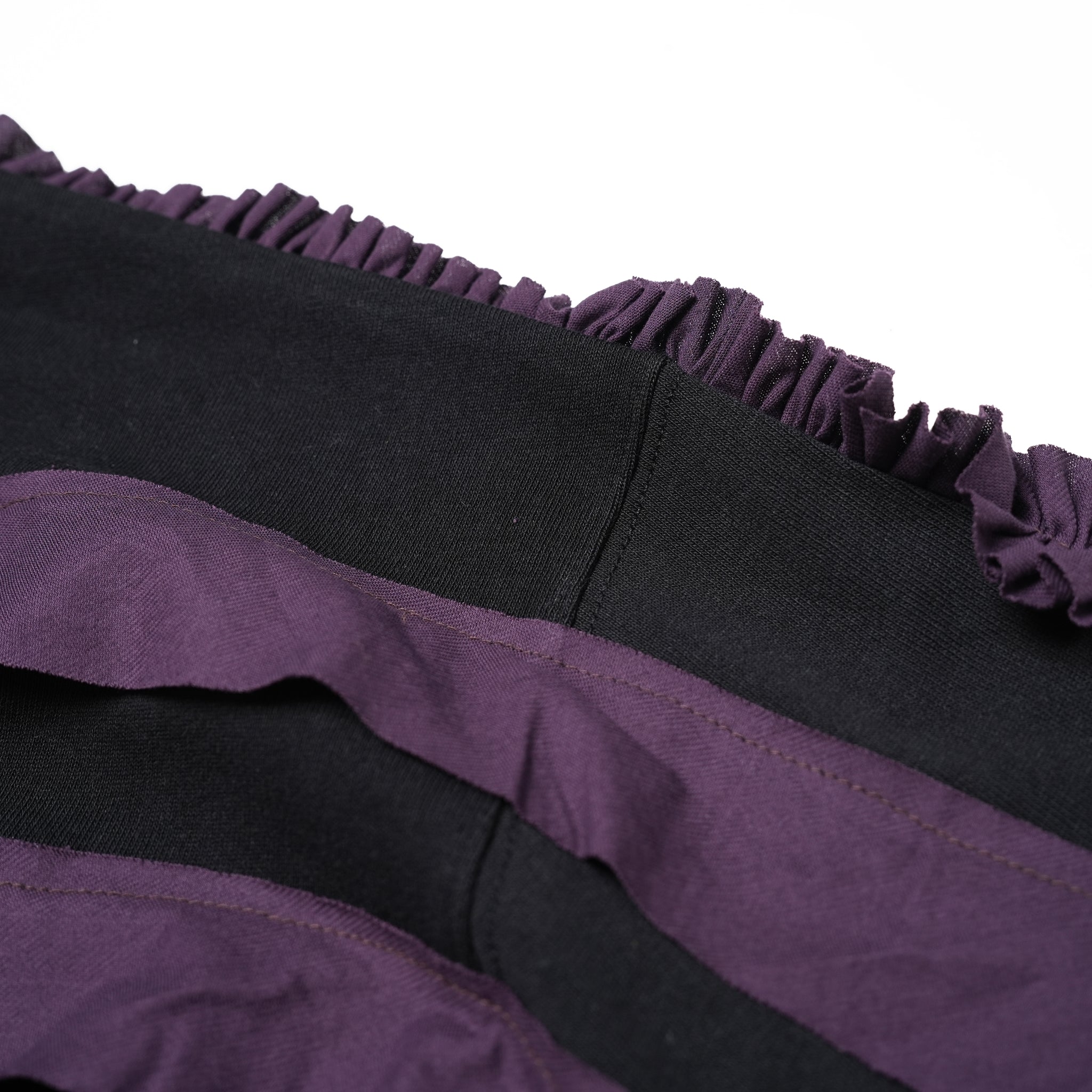 No:WT1028 | Name:ボーダーパッチロンティー | Color:Purple【REHERSALL_リハーズオール】