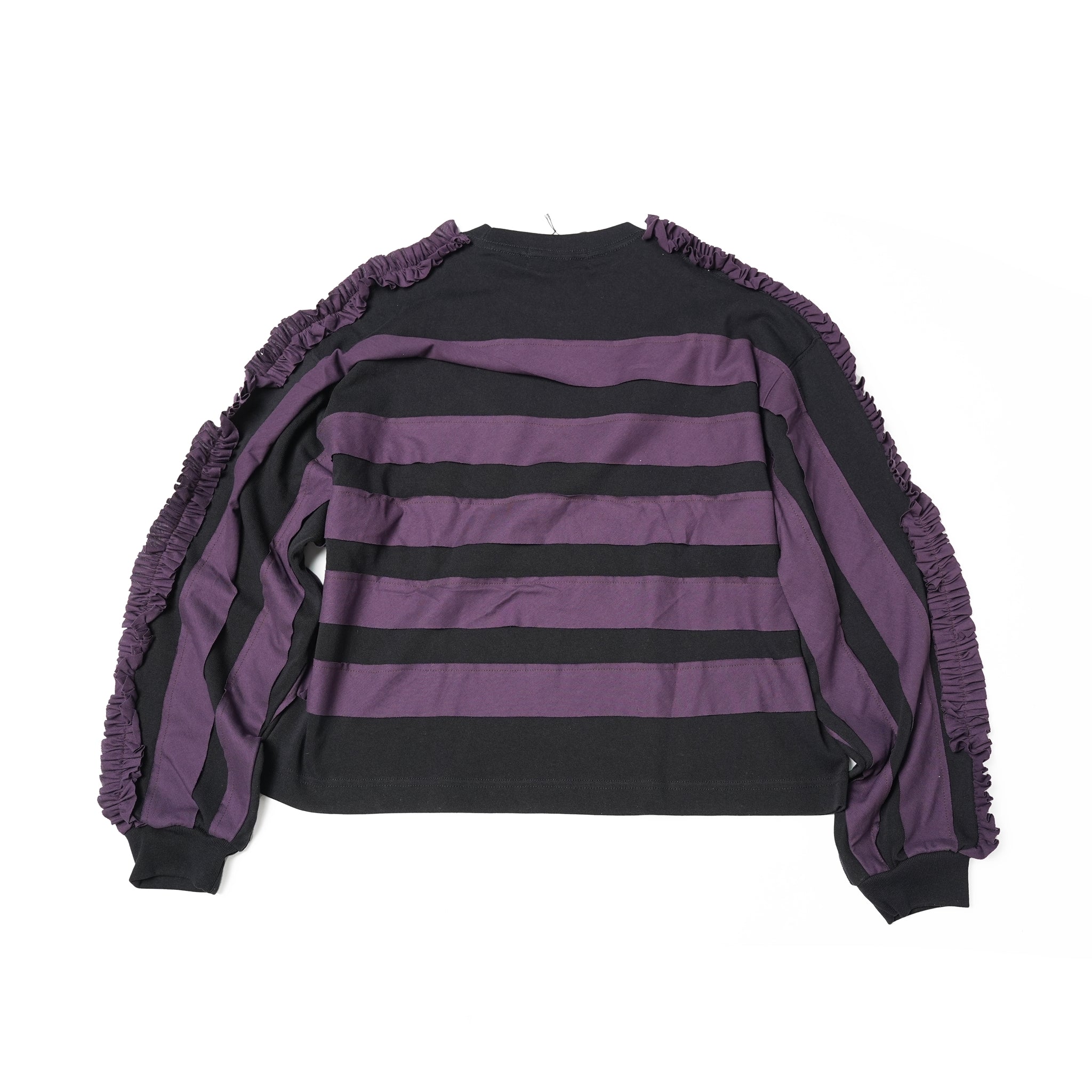 No:WT1028 | Name:ボーダーパッチロンティー | Color:Purple【REHERSALL_リハーズオール】