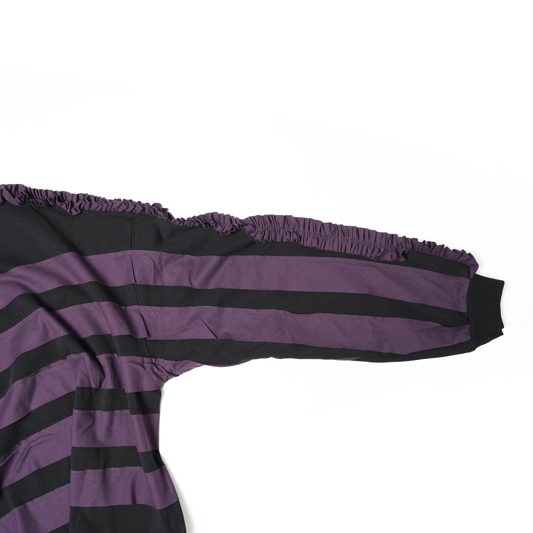 No:WT1028 | Name:ボーダーパッチロンティー | Color:Purple【REHERSALL_リハーズオール】