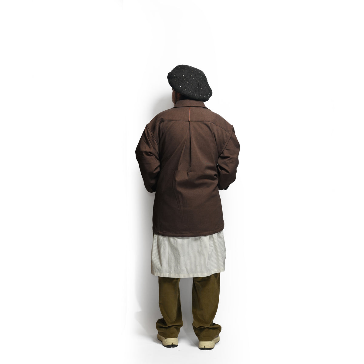 Tech Wool Pullover Shirts ※Made In JAPAN – Brown | NORBIT
