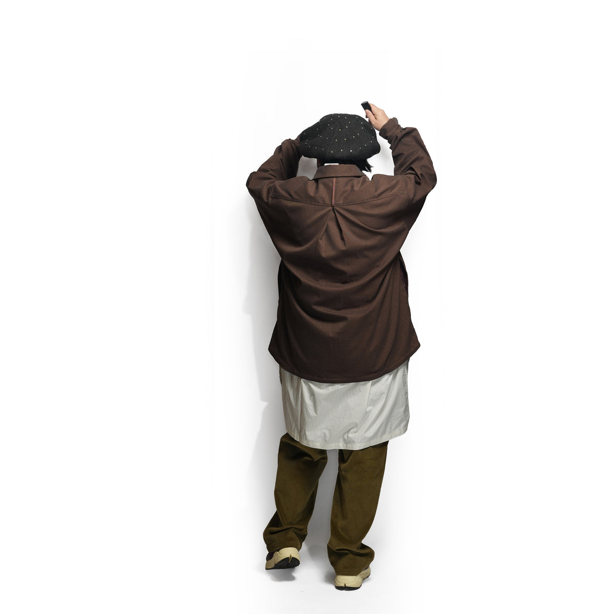 Tech Wool Pullover Shirts ※Made In JAPAN – Brown | NORBIT