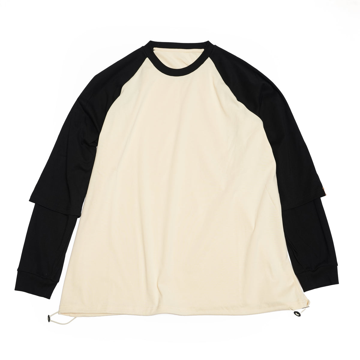 GMLR | Raglan Layered Long-Sleeve T-Shirt – Black | GAMELRA