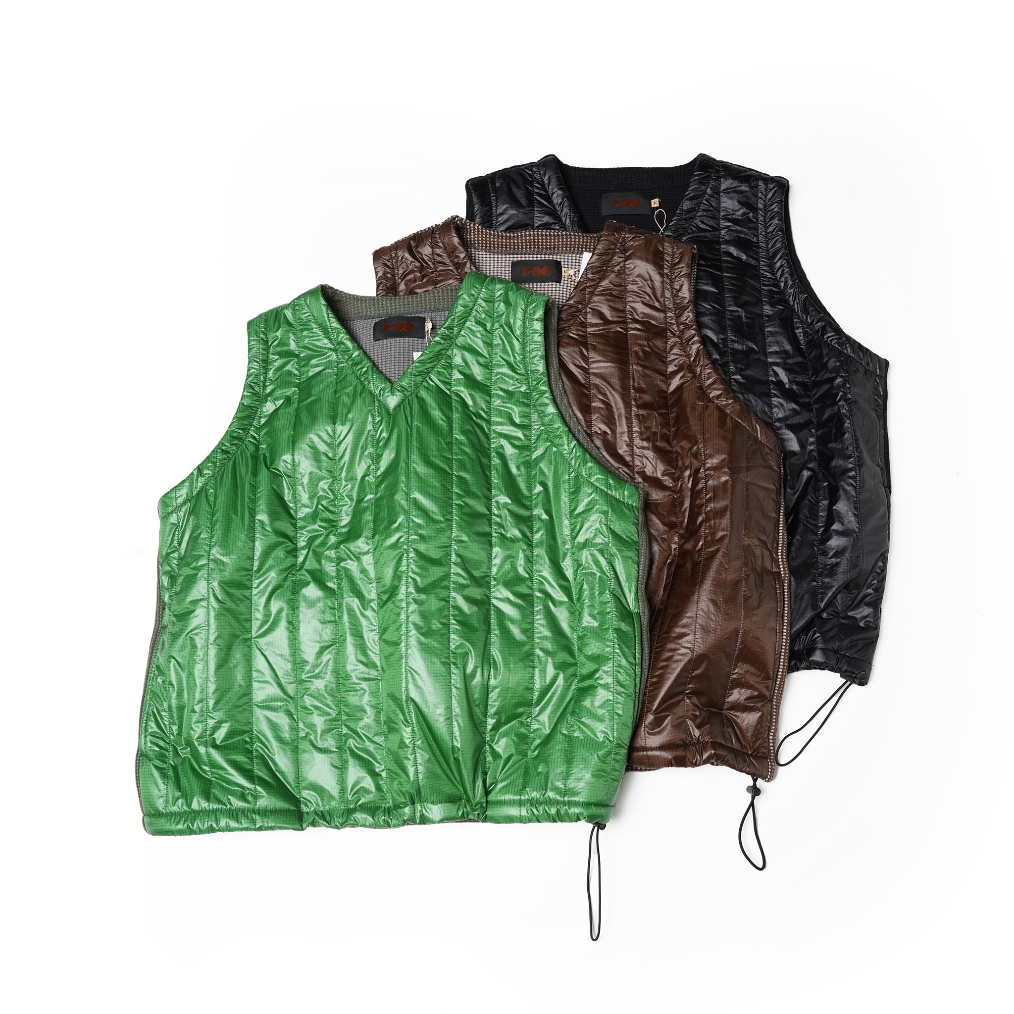 VOO-1142 | Ost QUILT VEST | Color:Green/Coffee/Black【VOO_ヴォー】