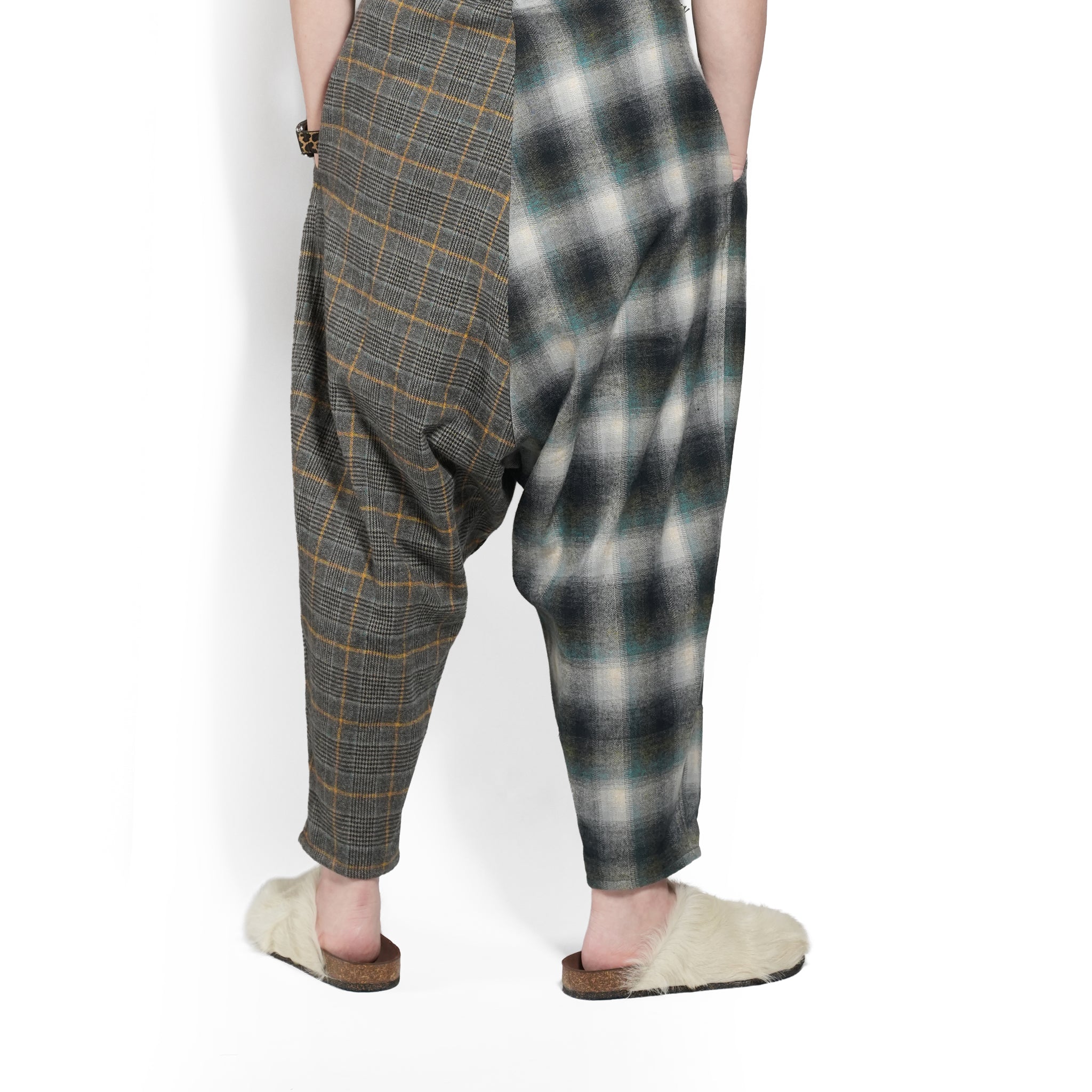Half flannel check Wide Pants – Grey | STOF | 入荷予定アイテム