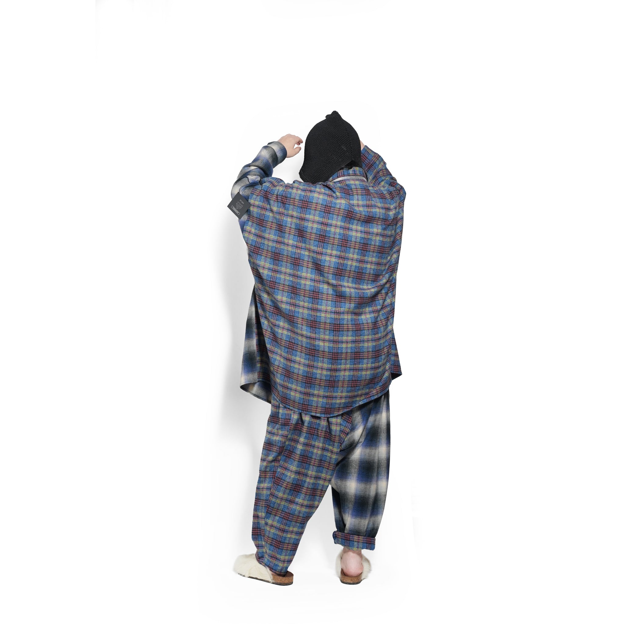 Half flannel check big shirt – Blue | STOF | 入荷予定アイテム