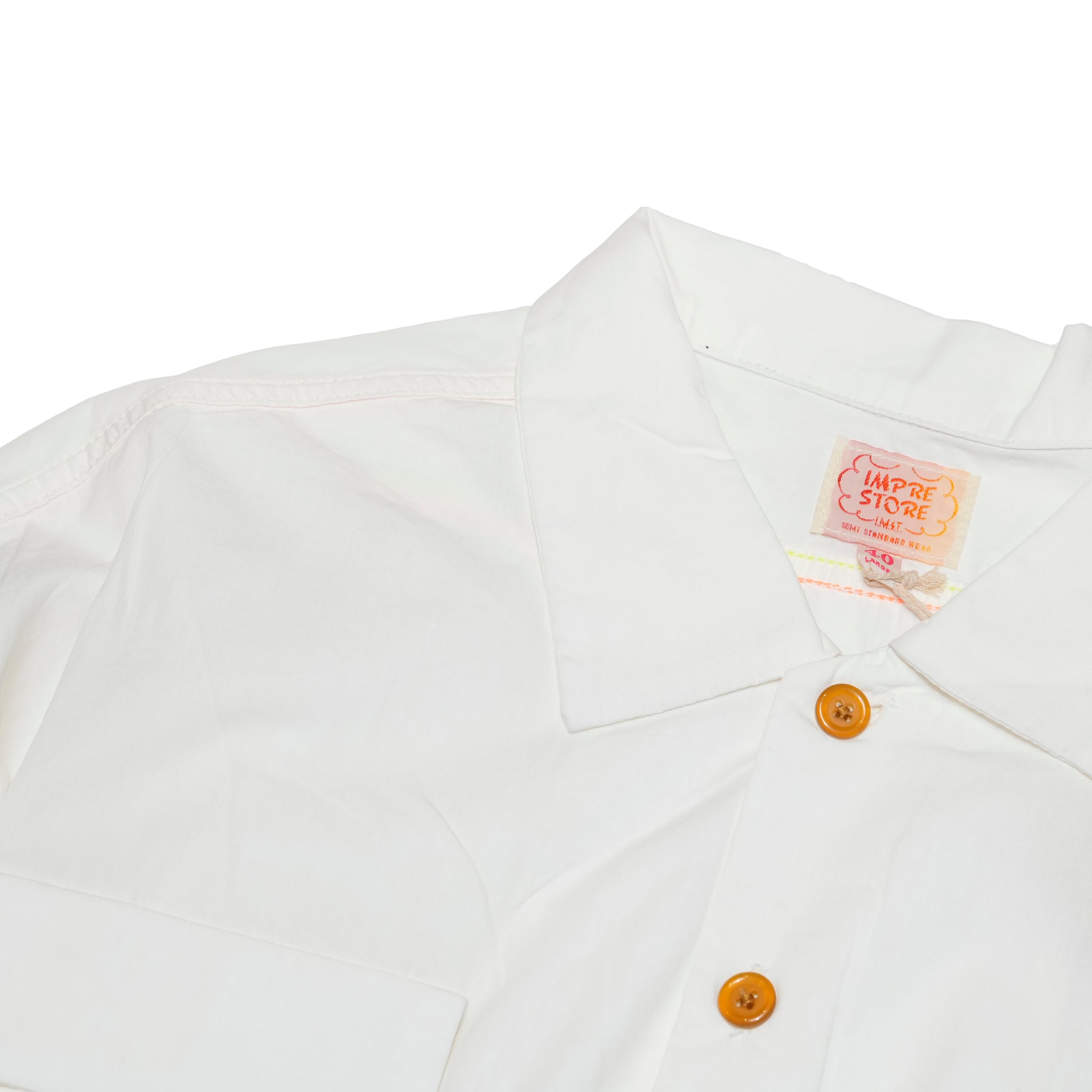 Portman | Open collar shirt | Color_White(Poplin) | No_cbc-imst-86_white(poplin)【IMPRESTORE_インプレストア】【archive】
