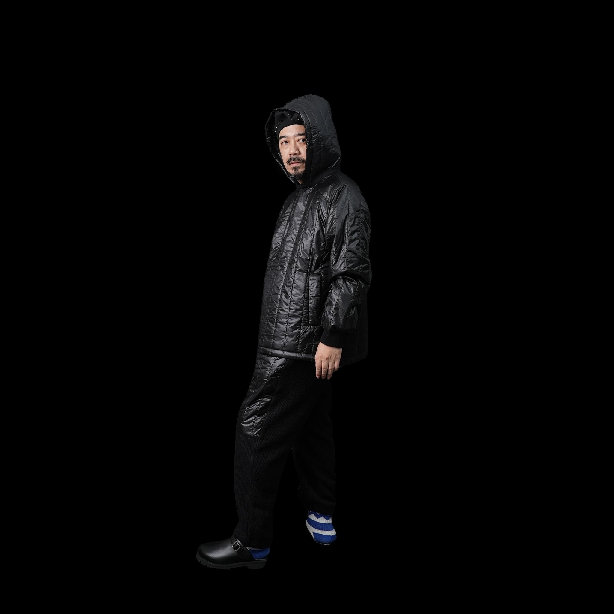 VOO-1143 | Ost QUILT HOODY | Color:Green/Coffee/Black【VOO_ヴォー】
