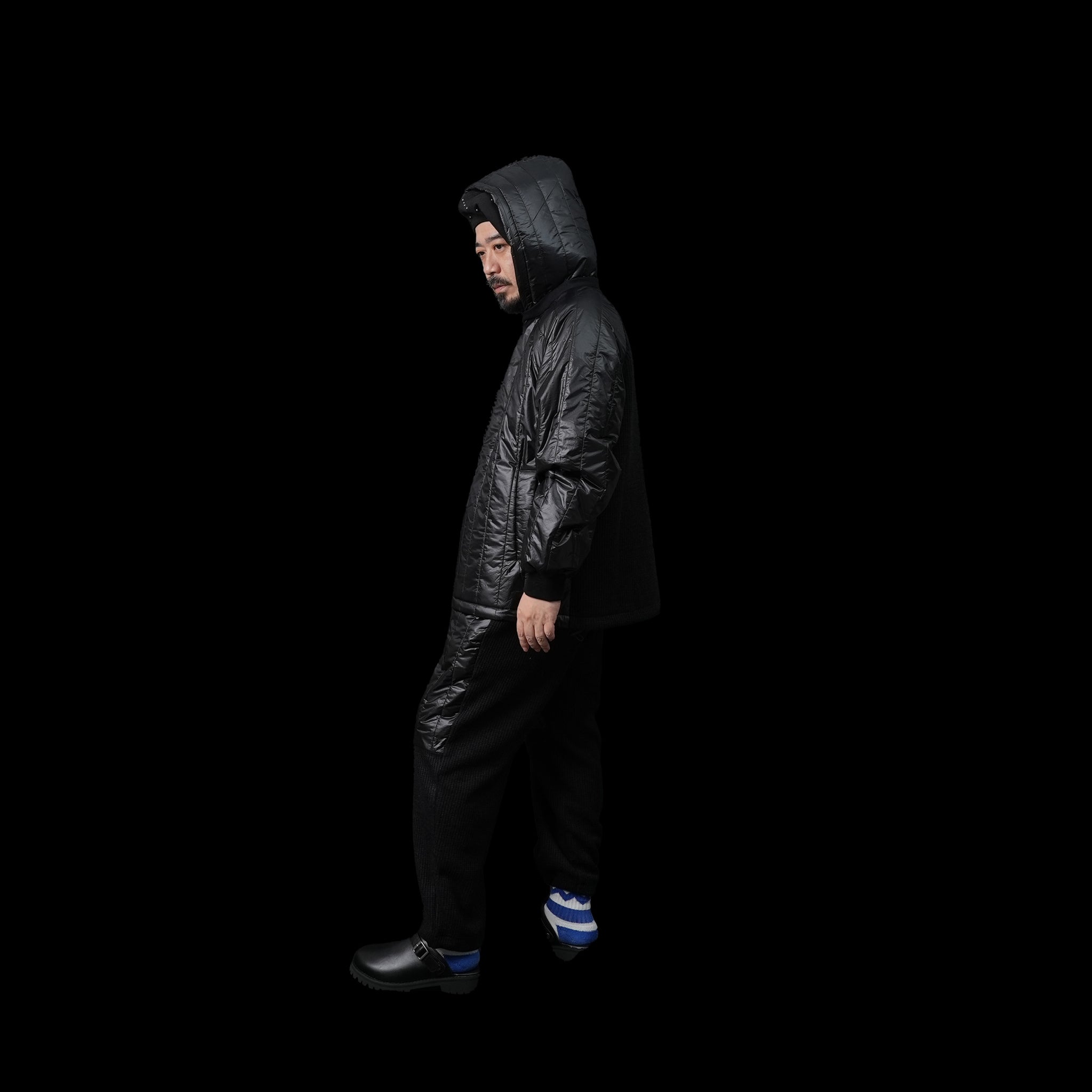 VOO-1143 | Ost QUILT HOODY | Color:Green/Coffee/Black【VOO_ヴォー】