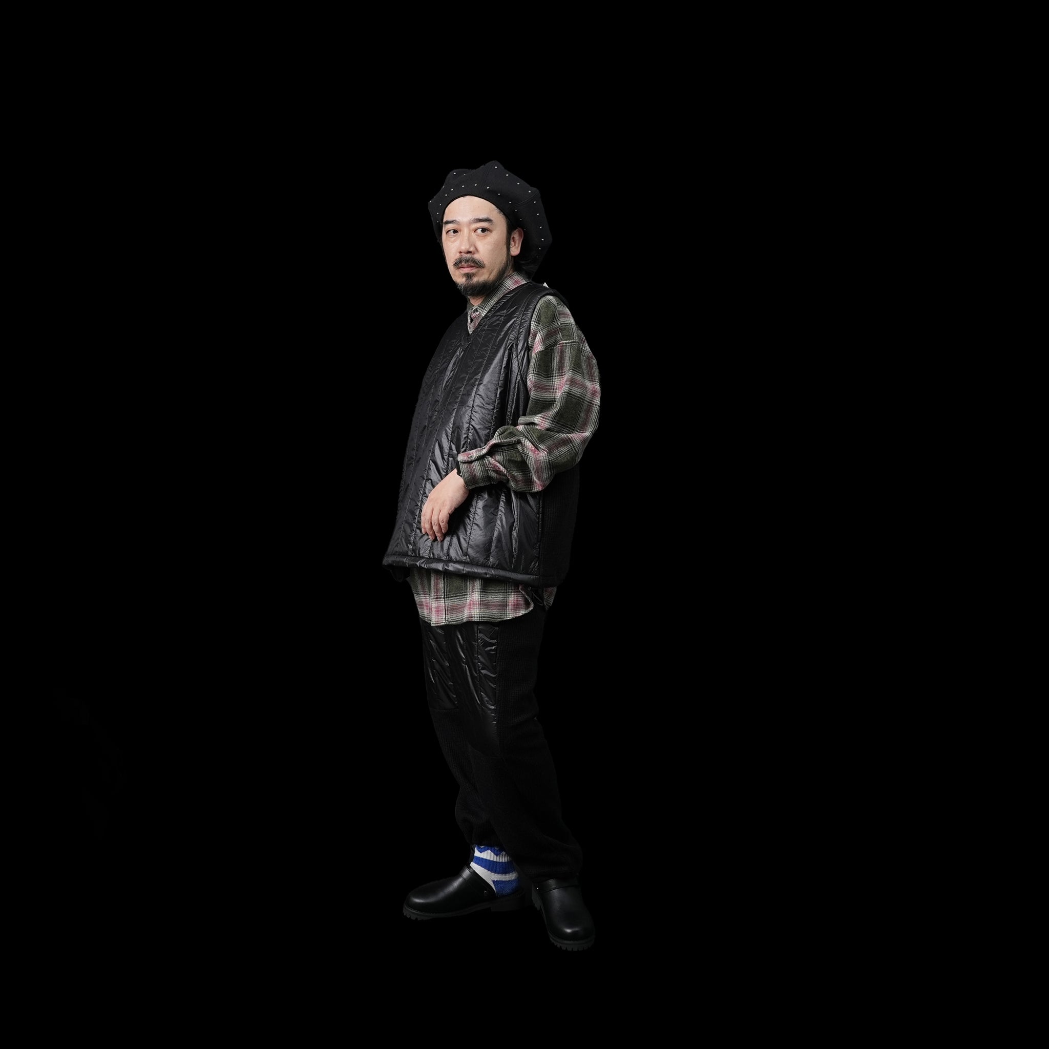 VOO-1142 | Ost QUILT VEST | Color:Green/Coffee/Black【VOO_ヴォー】
