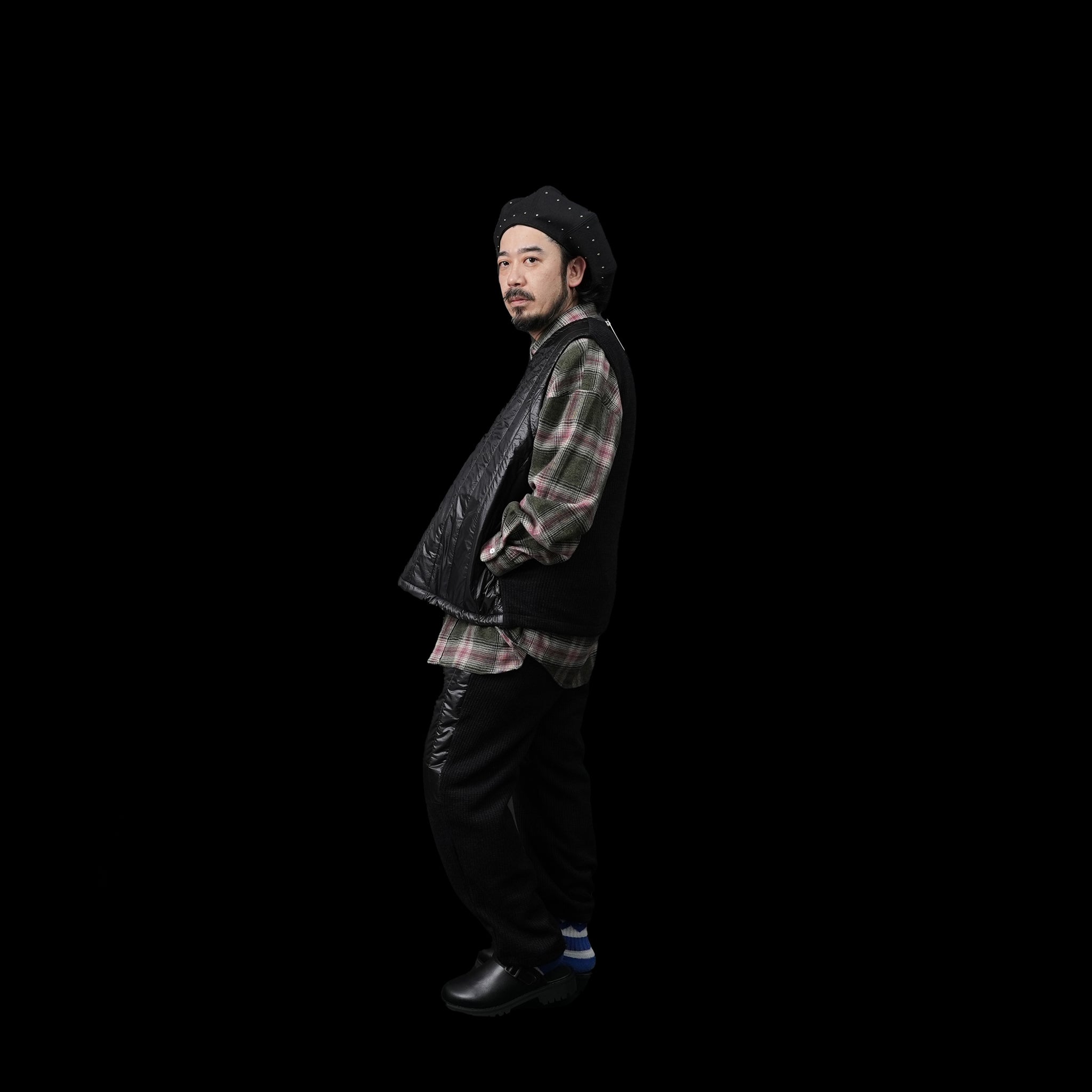 VOO-1142 | Ost QUILT VEST | Color:Green/Coffee/Black【VOO_ヴォー】