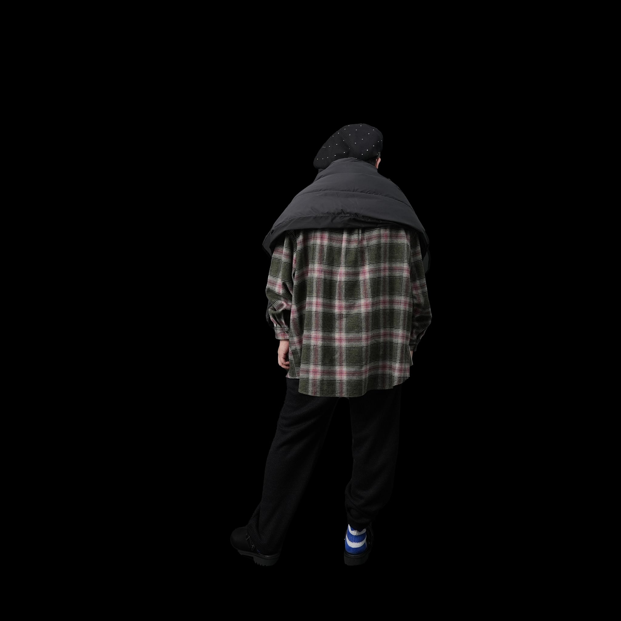 No:FEW23WAC5116a | Name:REVERSIBLE DOWN CAPE | Color:Black【MIFFEW_ミフュー】