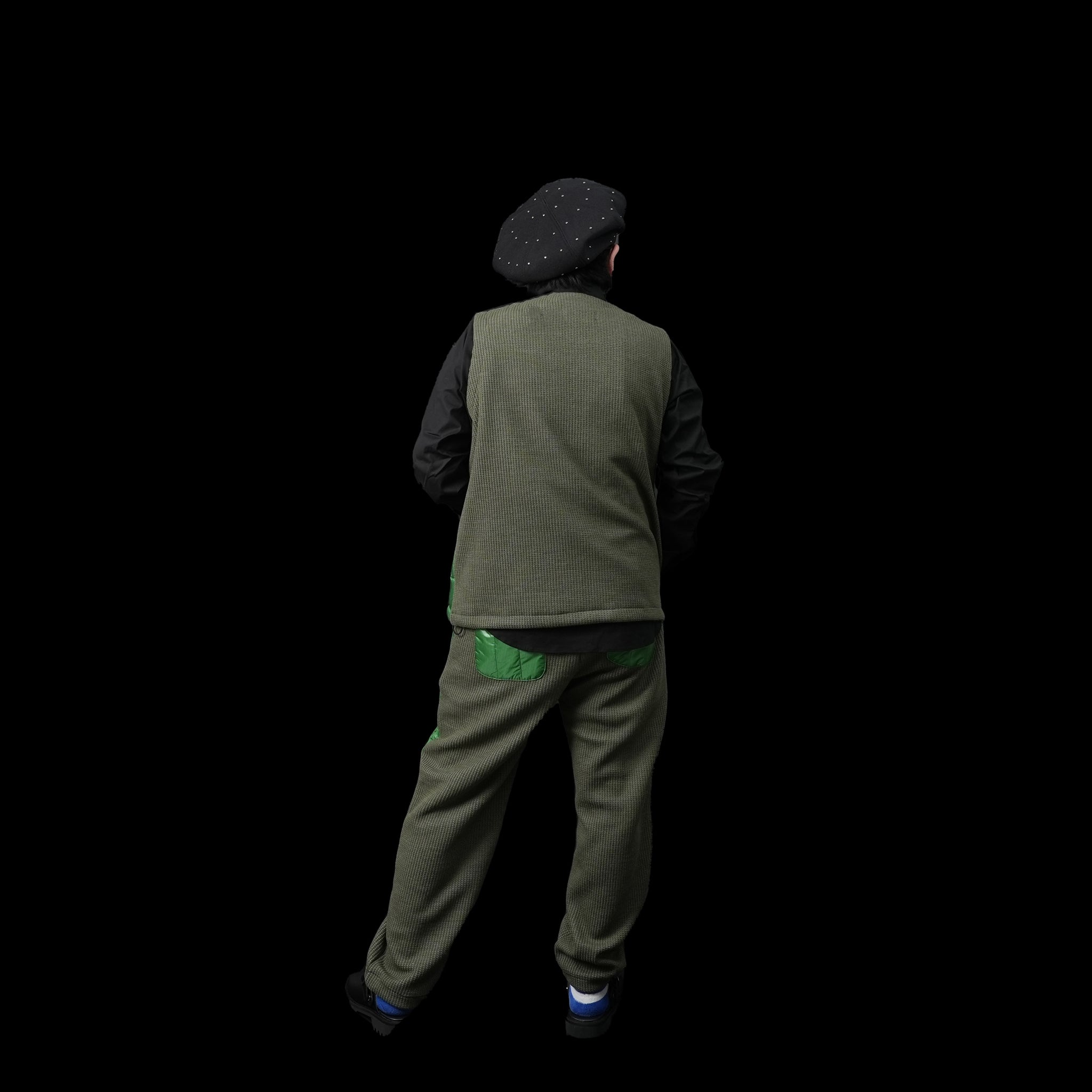 VOO-1142 | Ost QUILT VEST | Color:Green/Coffee/Black【VOO_ヴォー】