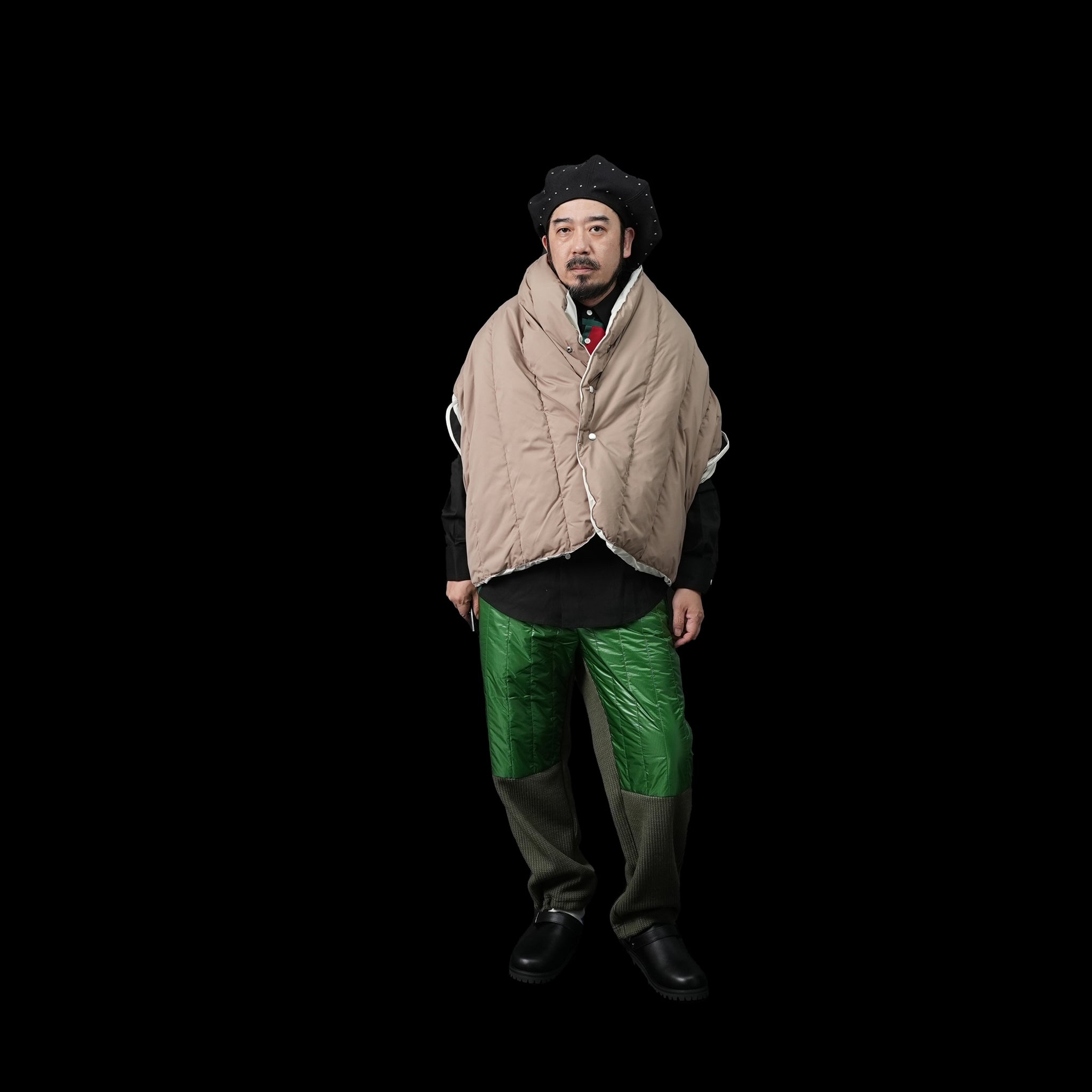 No:FEW23WAC5116c | Name:REVERSIBLE DOWN CAPE | Color:Beige×Ecru【MIFFEW_ミフュー】