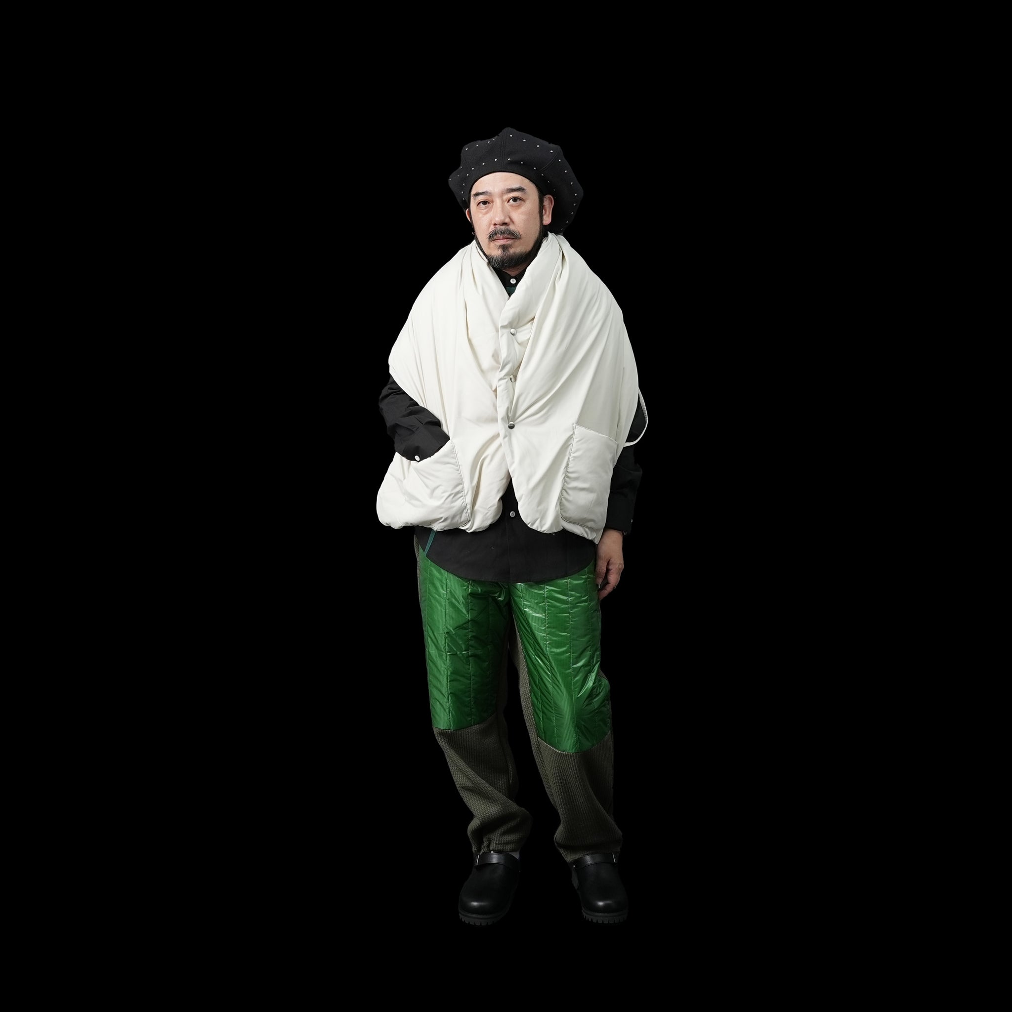 No:FEW23WAC5116c | Name:REVERSIBLE DOWN CAPE | Color:Beige×Ecru【MIFFEW_ミフュー】