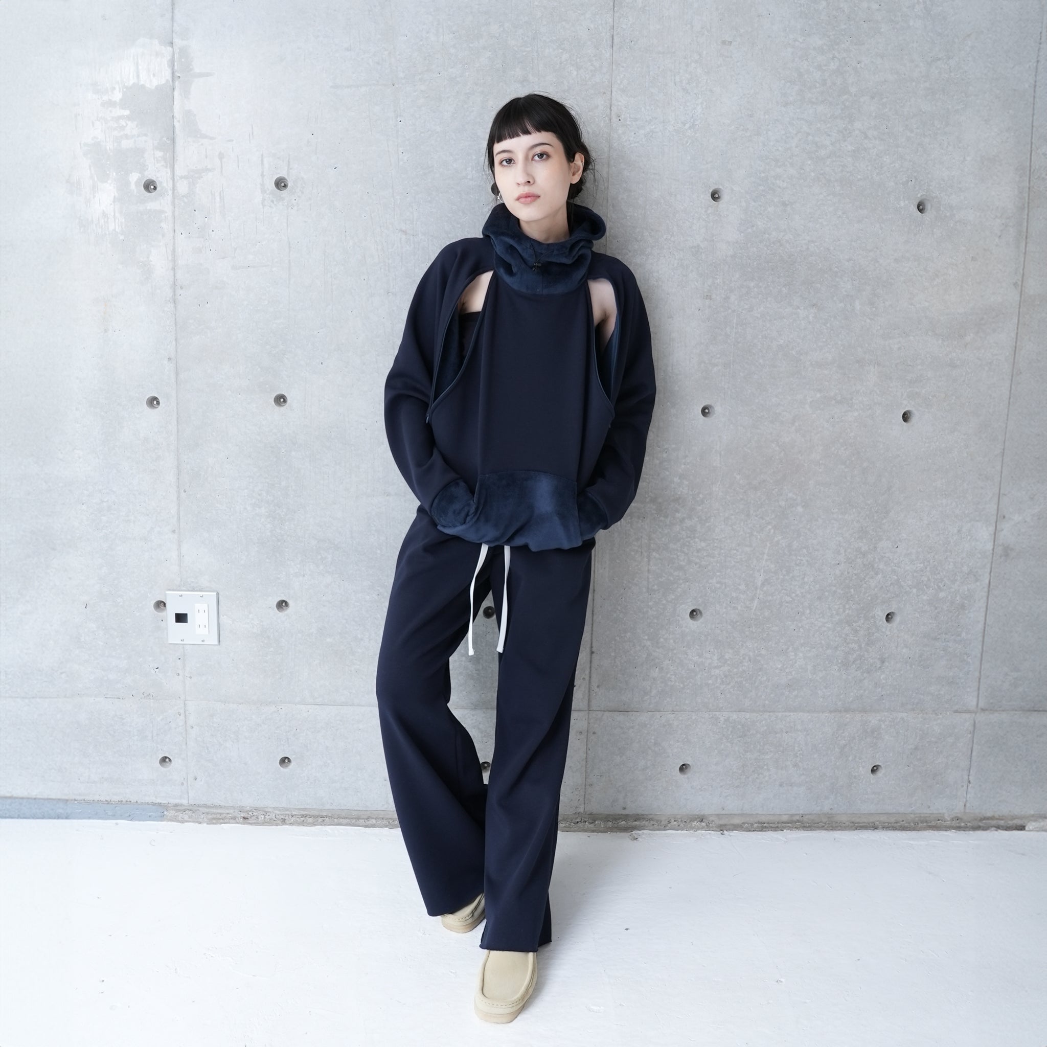 RAGLAN ZIP HOODIE | Color_Navy/Gray | No_252-445【CaRouseLamBRa_ケラウズランブラ】