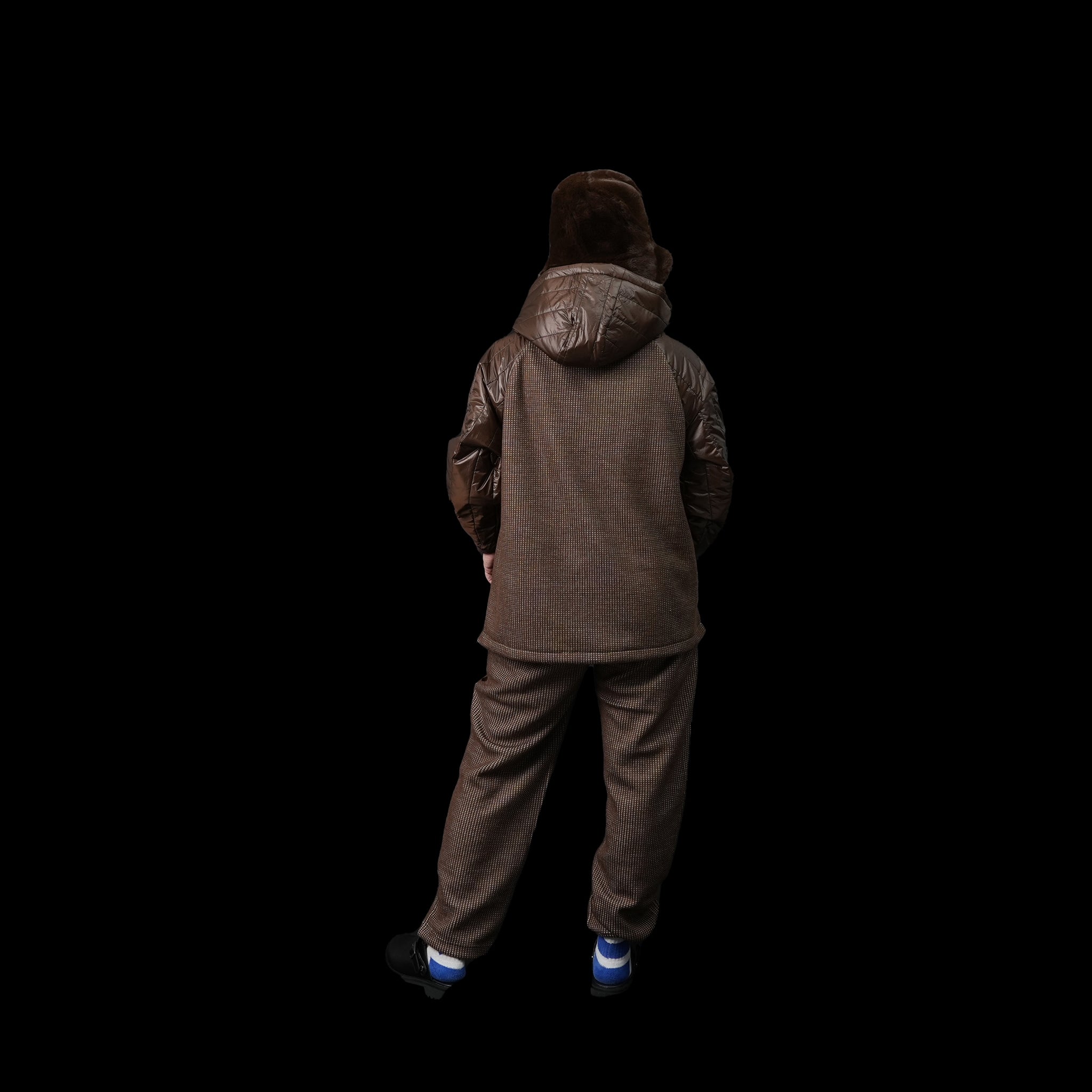 VOO-1143 | Ost QUILT HOODY | Color:Green/Coffee/Black【VOO_ヴォー】
