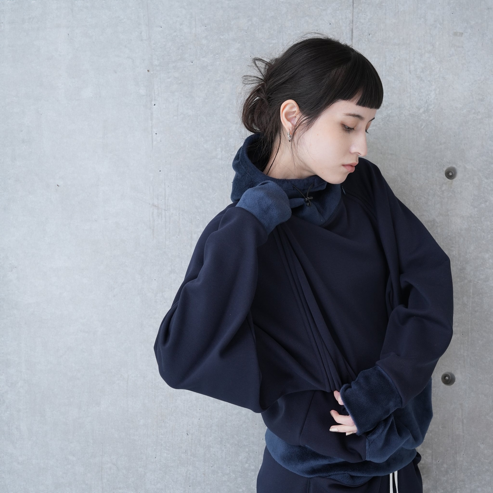 RAGLAN ZIP HOODIE | Color_Navy/Gray | No_252-445【CaRouseLamBRa_ケラウズランブラ】