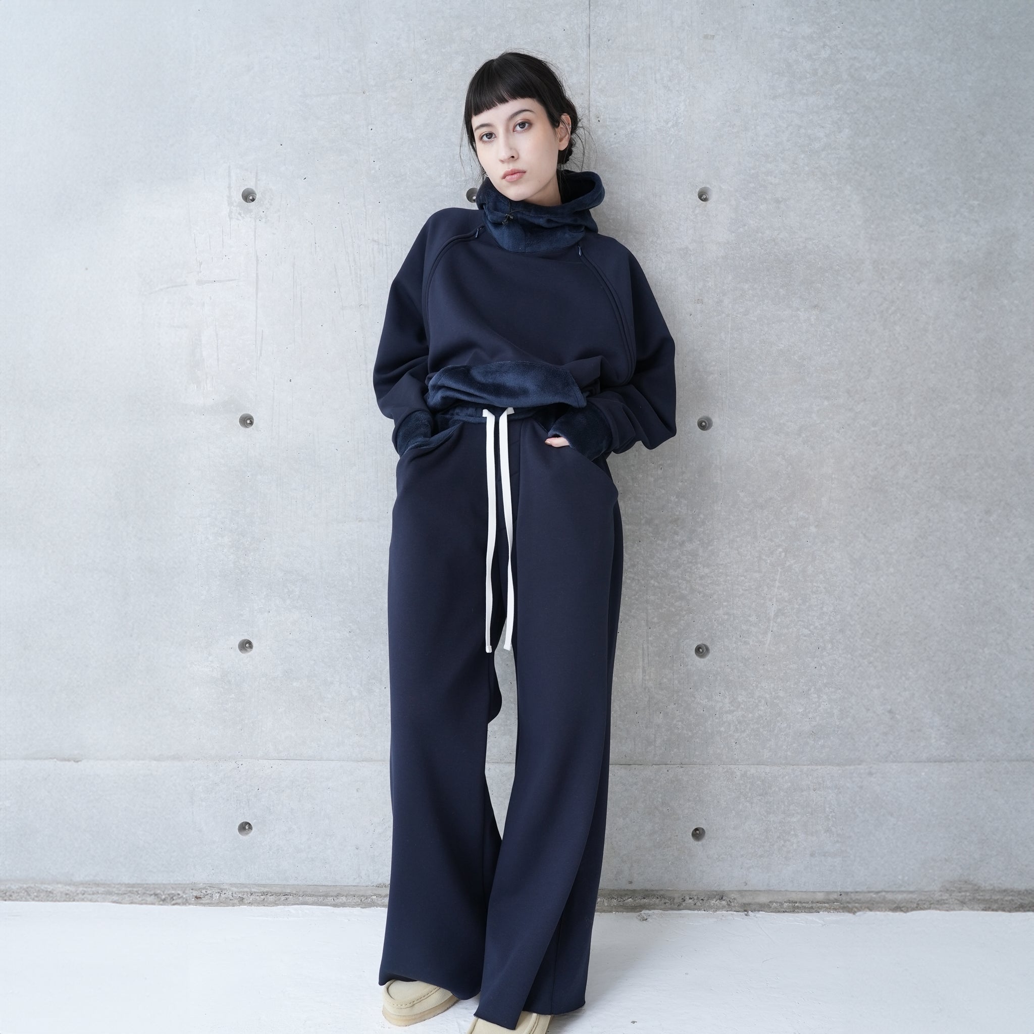 RAGLAN ZIP HOODIE | Color_Navy/Gray | No_252-445【CaRouseLamBRa_ケラウズランブラ】
