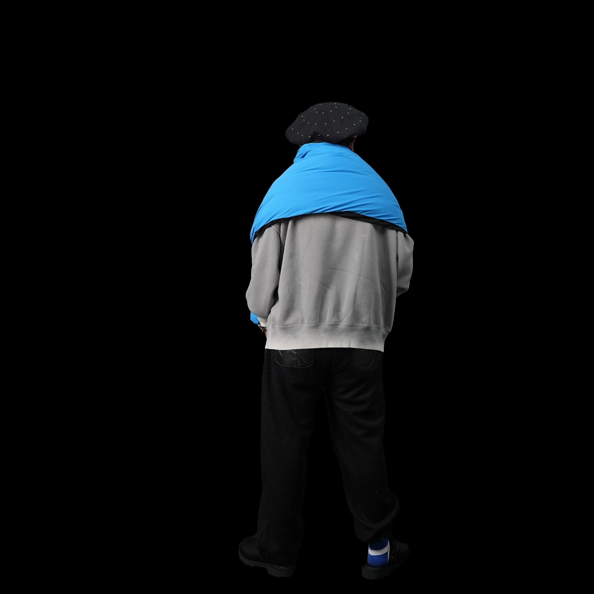 No:FEW23WAC5116b | Name:REVERSIBLE DOWN CAPE | Color:Black×Blue【MIFFEW_ミフュー】