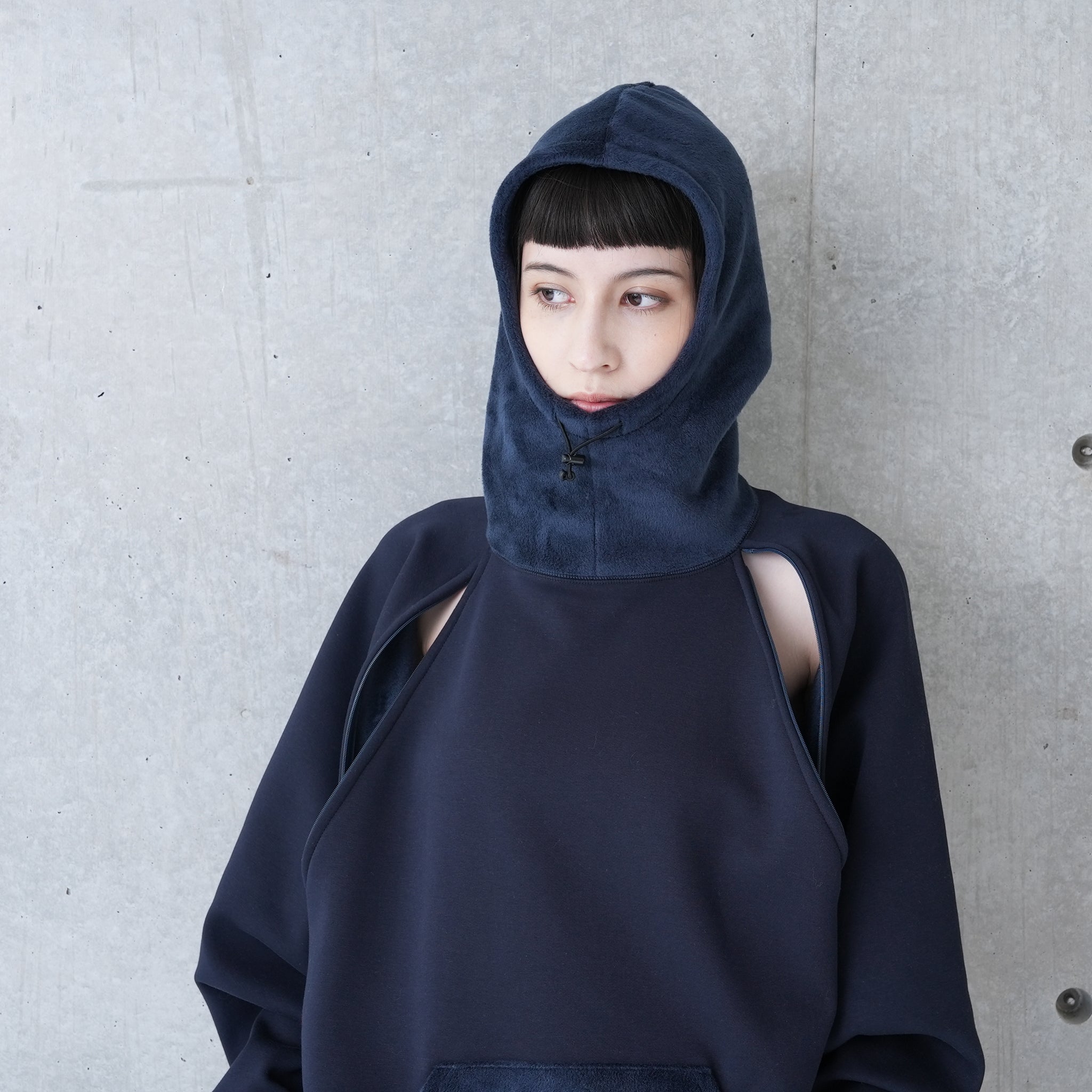 RAGLAN ZIP HOODIE | Color_Navy/Gray | No_252-445【CaRouseLamBRa_ケラウズランブラ】