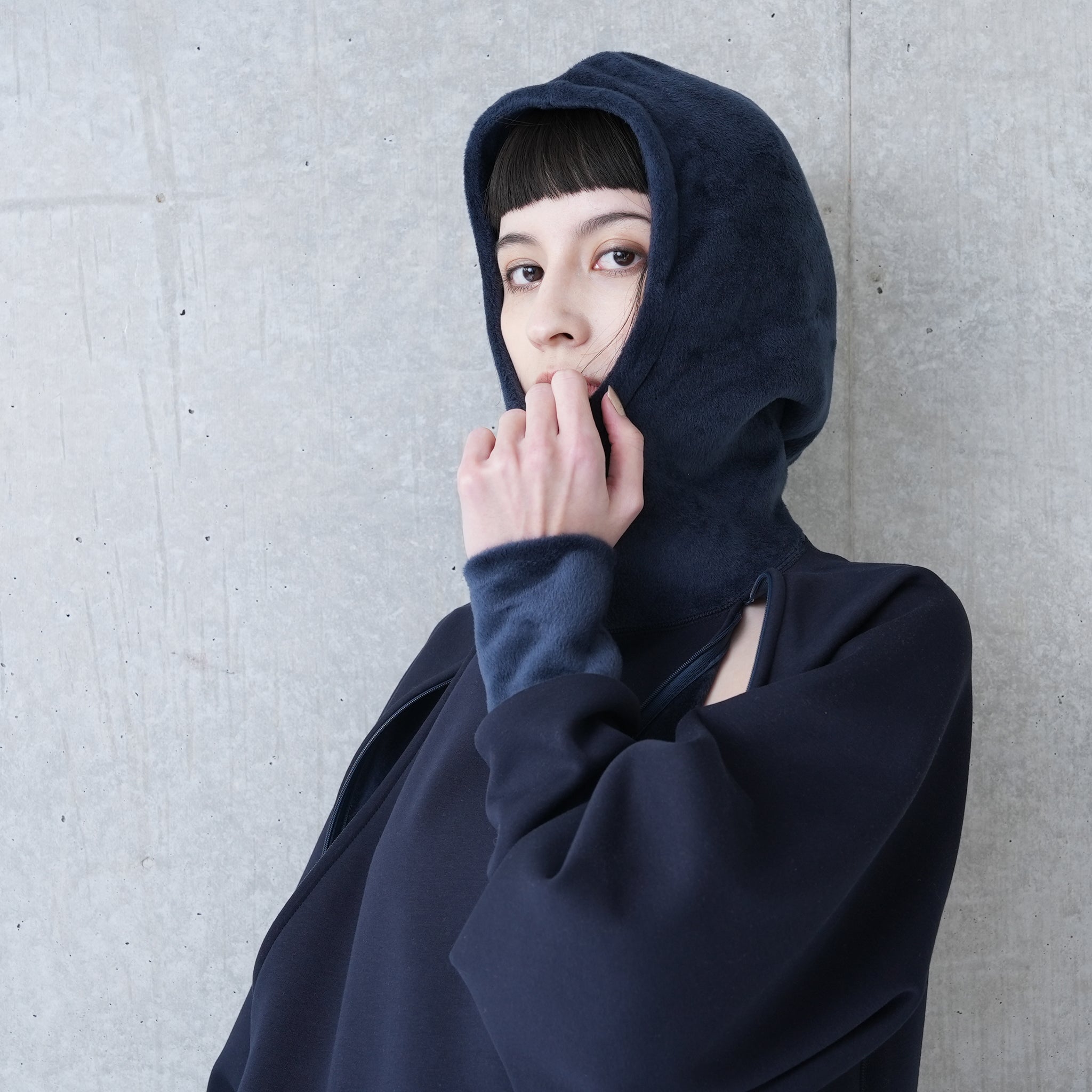 RAGLAN ZIP HOODIE | Color_Navy/Gray | No_252-445【CaRouseLamBRa_ケラウズランブラ】