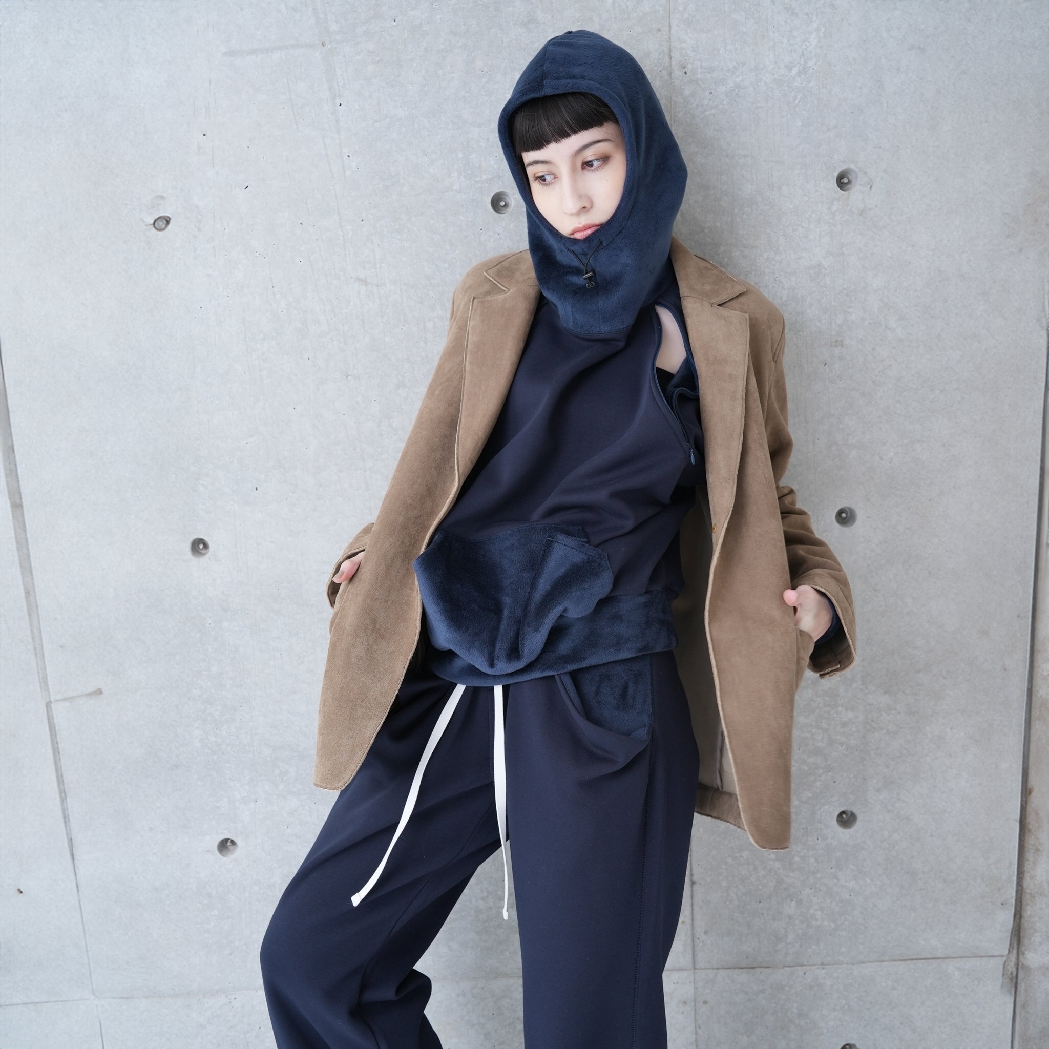 RAGLAN ZIP HOODIE | Color_Navy/Gray | No_252-445【CaRouseLamBRa_ケラウズランブラ】