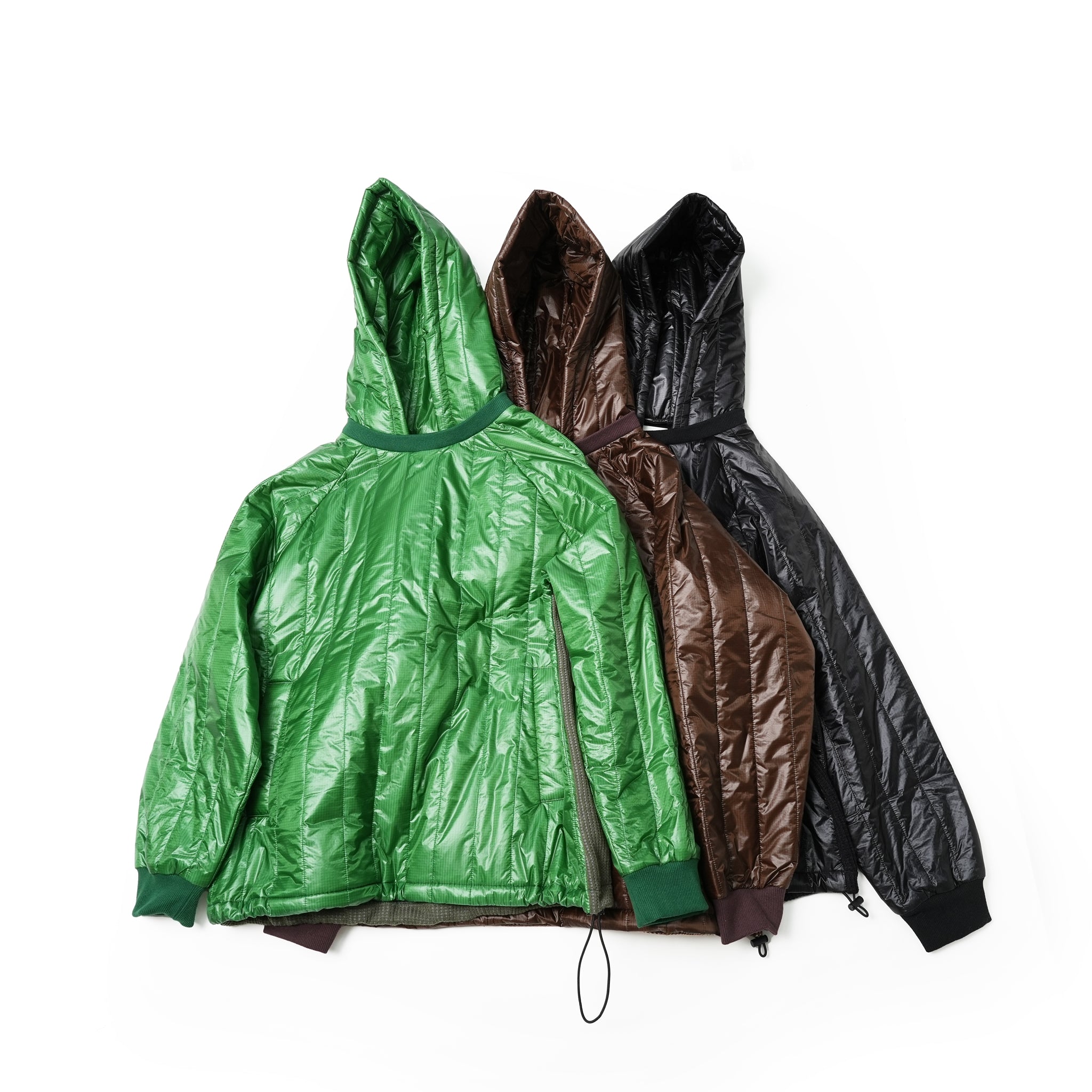 No:VOO-1143 | Name:Ost QUILT HOODY | Color:Green/Coffee/Black【VOO