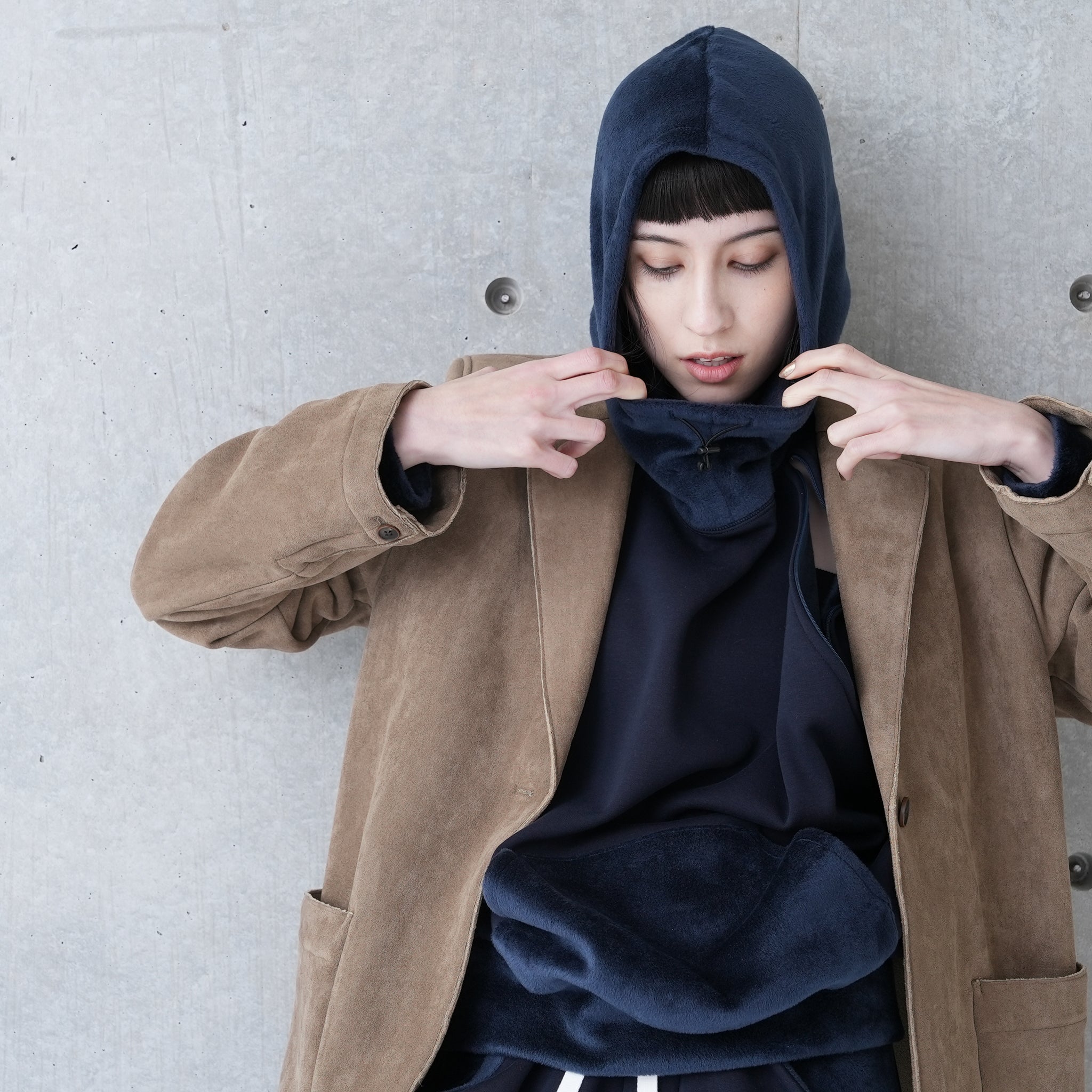 RAGLAN ZIP HOODIE | Color_Navy/Gray | No_252-445【CaRouseLamBRa_ケラウズランブラ】