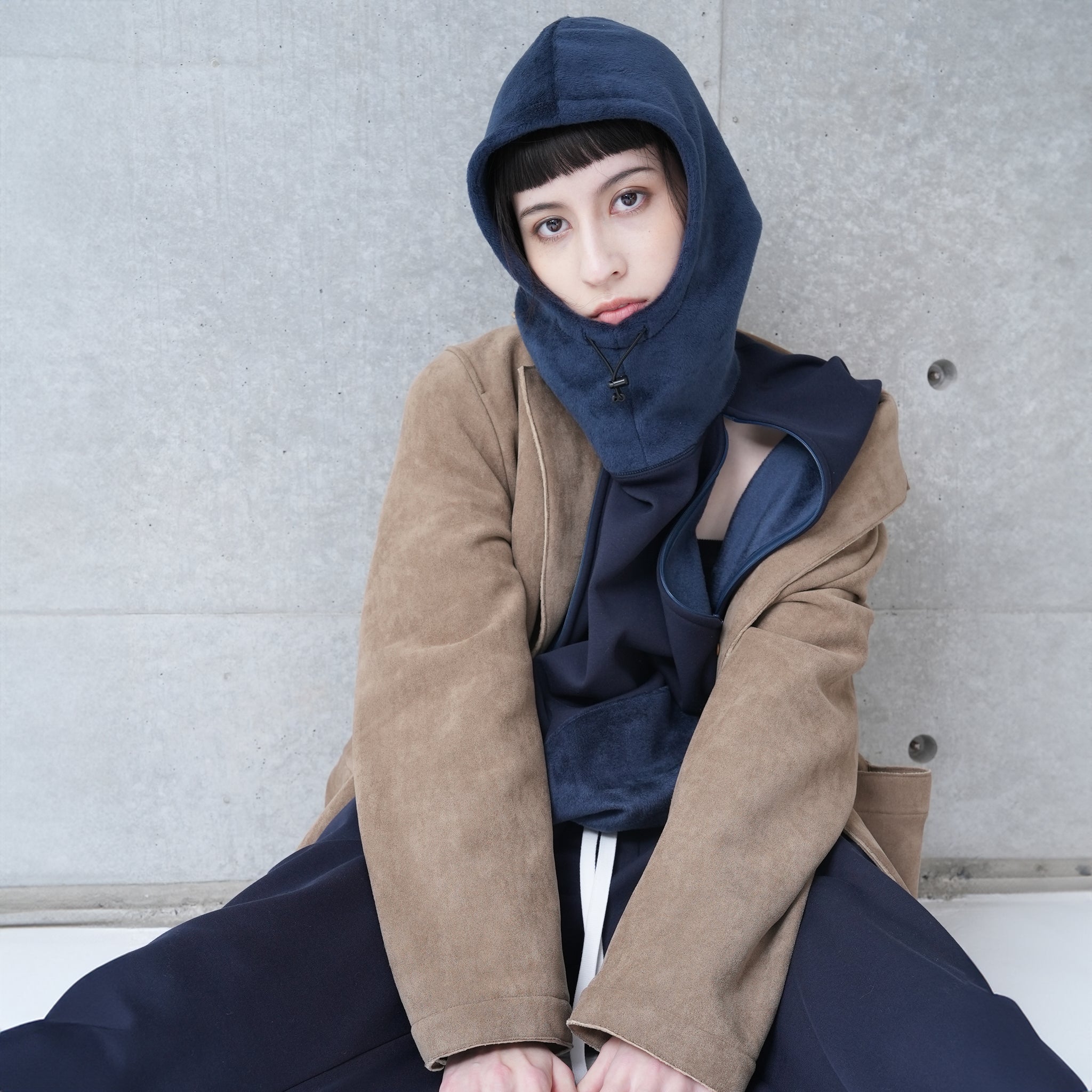 RAGLAN ZIP HOODIE | Color_Navy/Gray | No_252-445【CaRouseLamBRa_ケラウズランブラ】