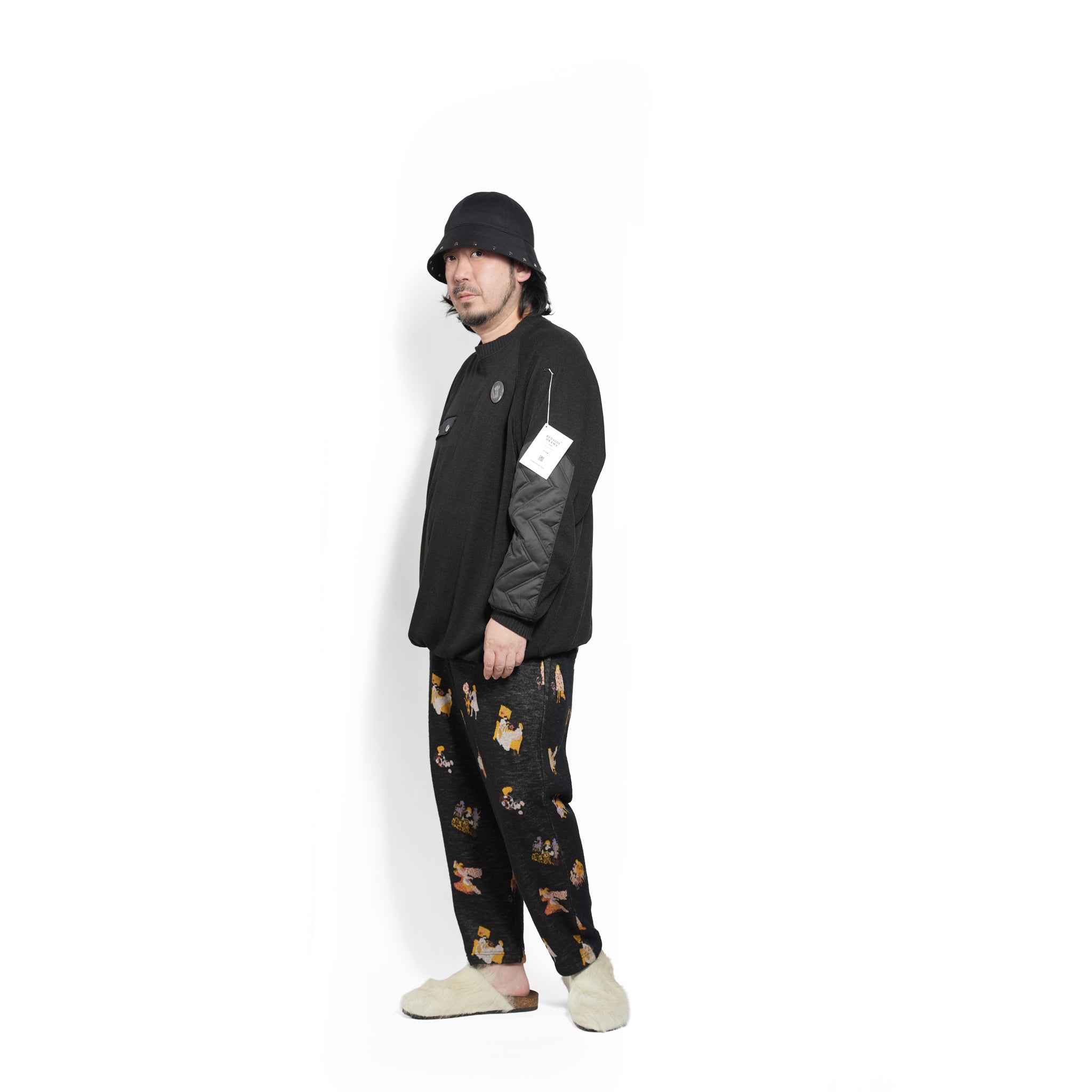 Quilt Patch Pulover – Black | BEDSIDEDRAMA | 入荷予定アイテム