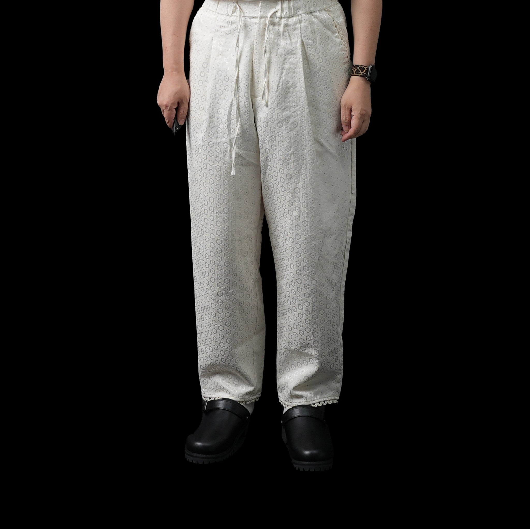 No:28SM02TRM030CRM | Name:Chai Jacquard Drawstring Trousers | Color:Cream【SISTER JANE_シスタージェーン】