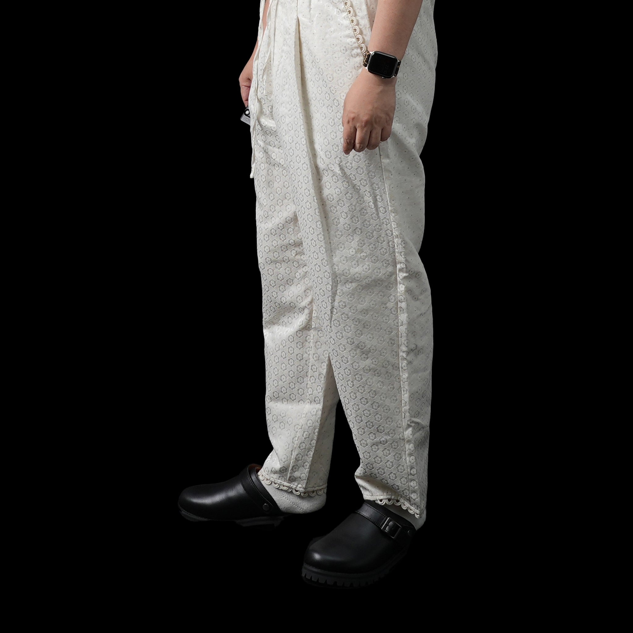 No:28SM02TRM030CRM | Name:Chai Jacquard Drawstring Trousers | Color:Cream【SISTER JANE_シスタージェーン】